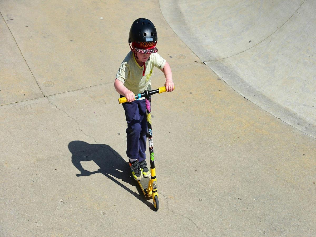 Child on Scooter