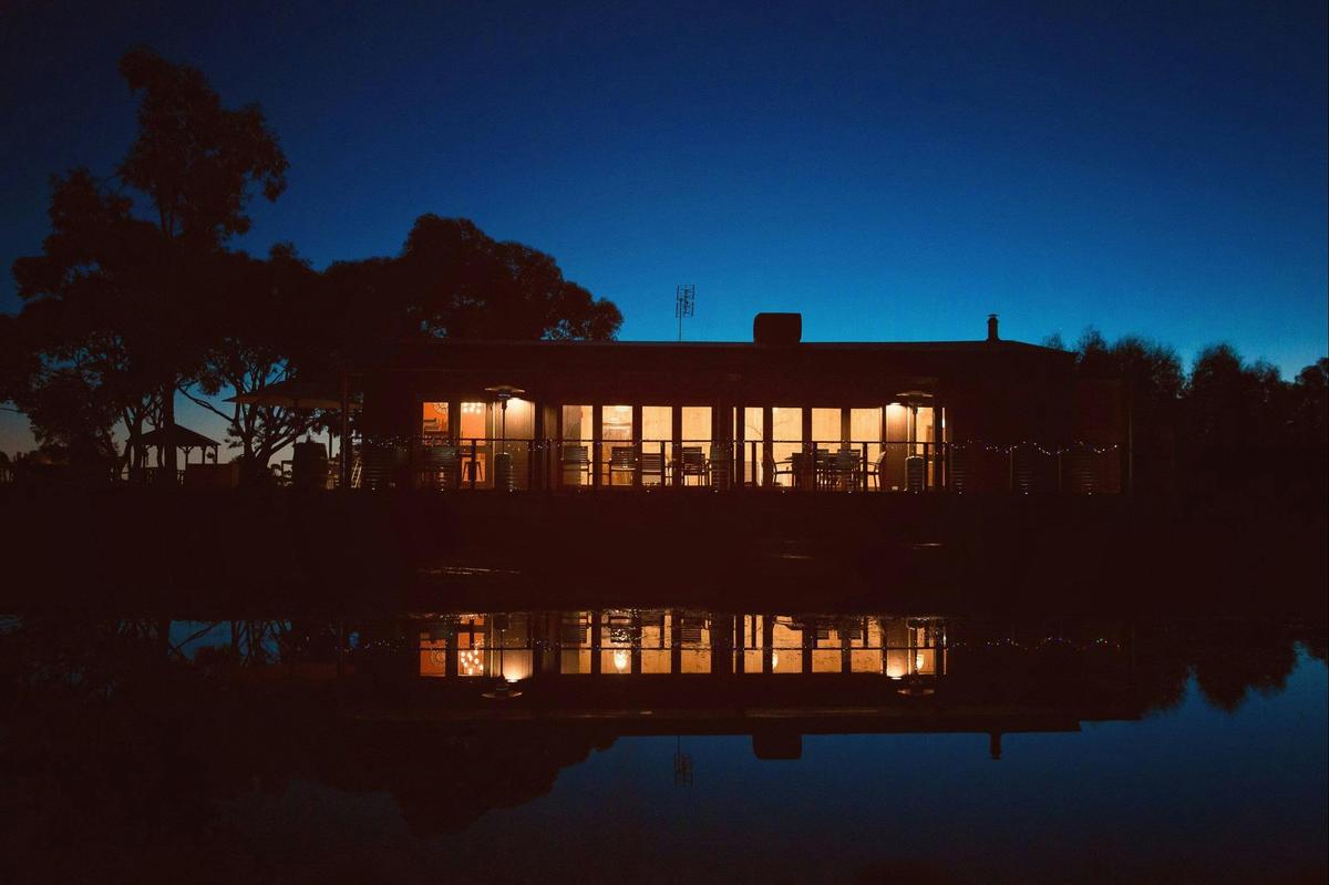 Cellar door on dusk