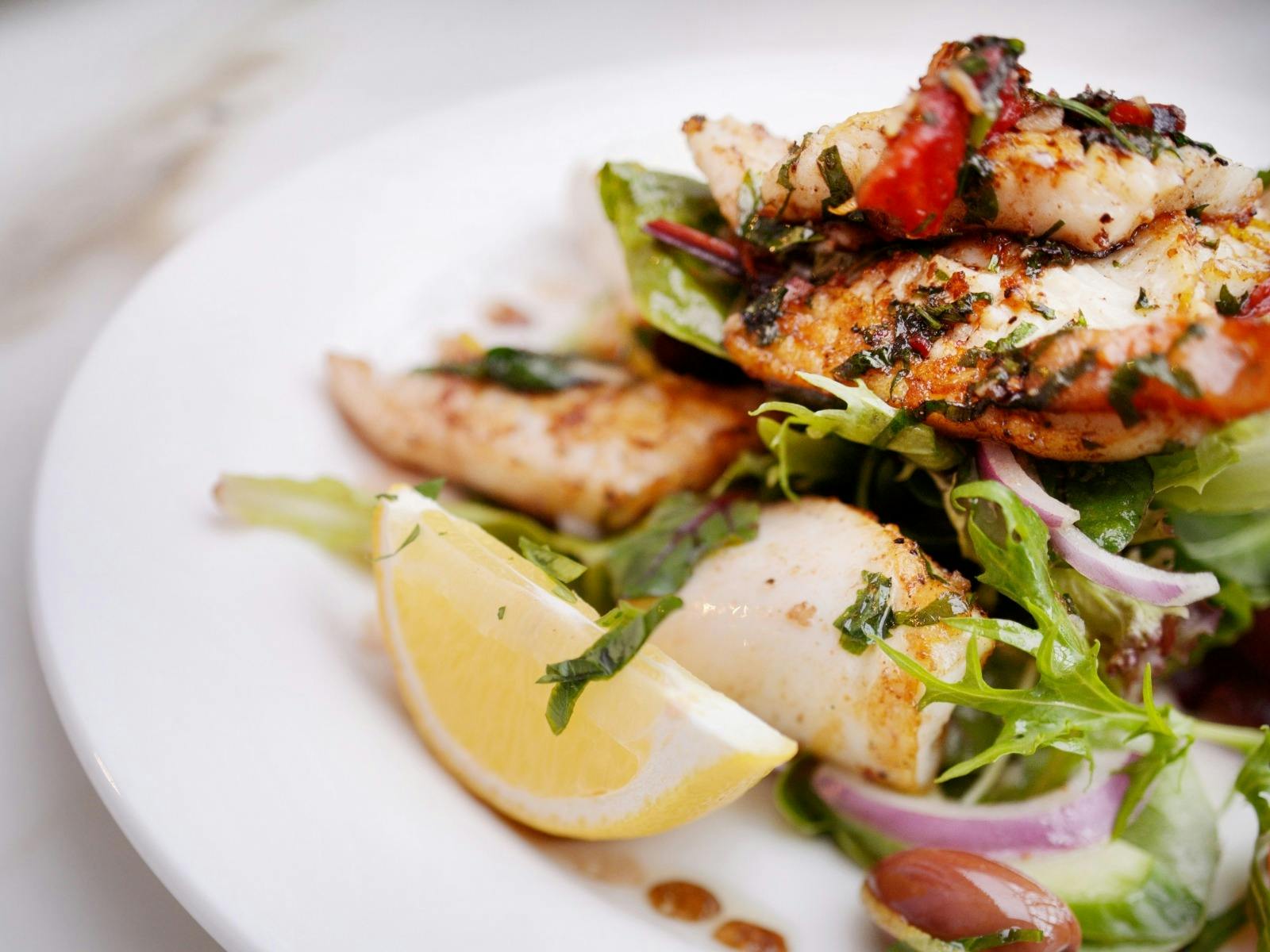 Delicious calamari served at Bad Habits Café in Daylesford