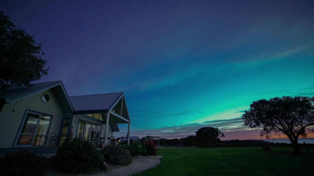 Cottages at dusk