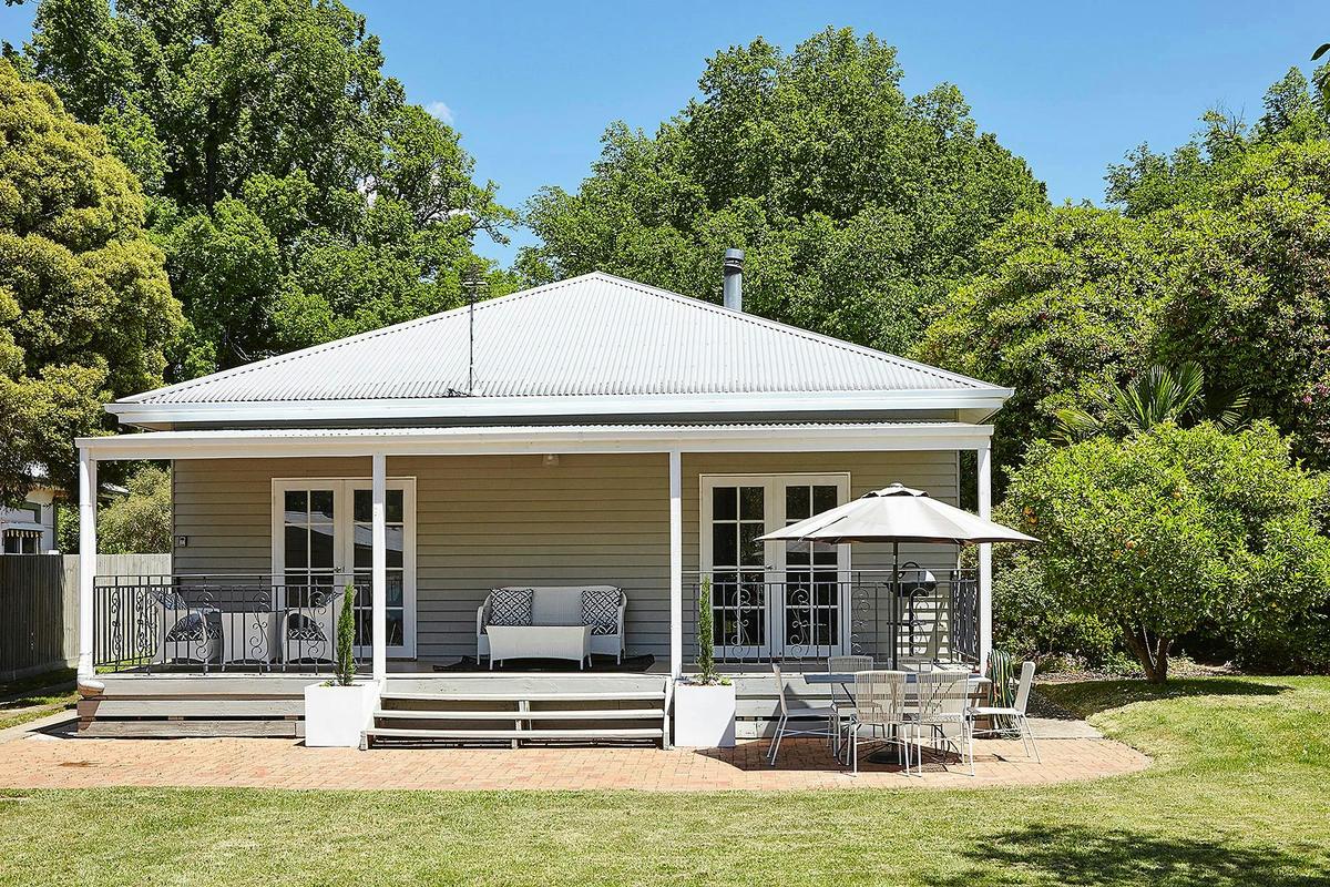 View of back deck from rear yard