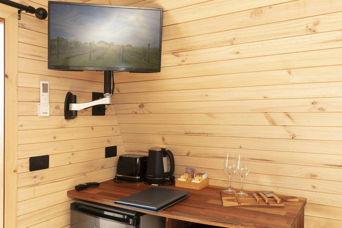 Beach pods kitchenette