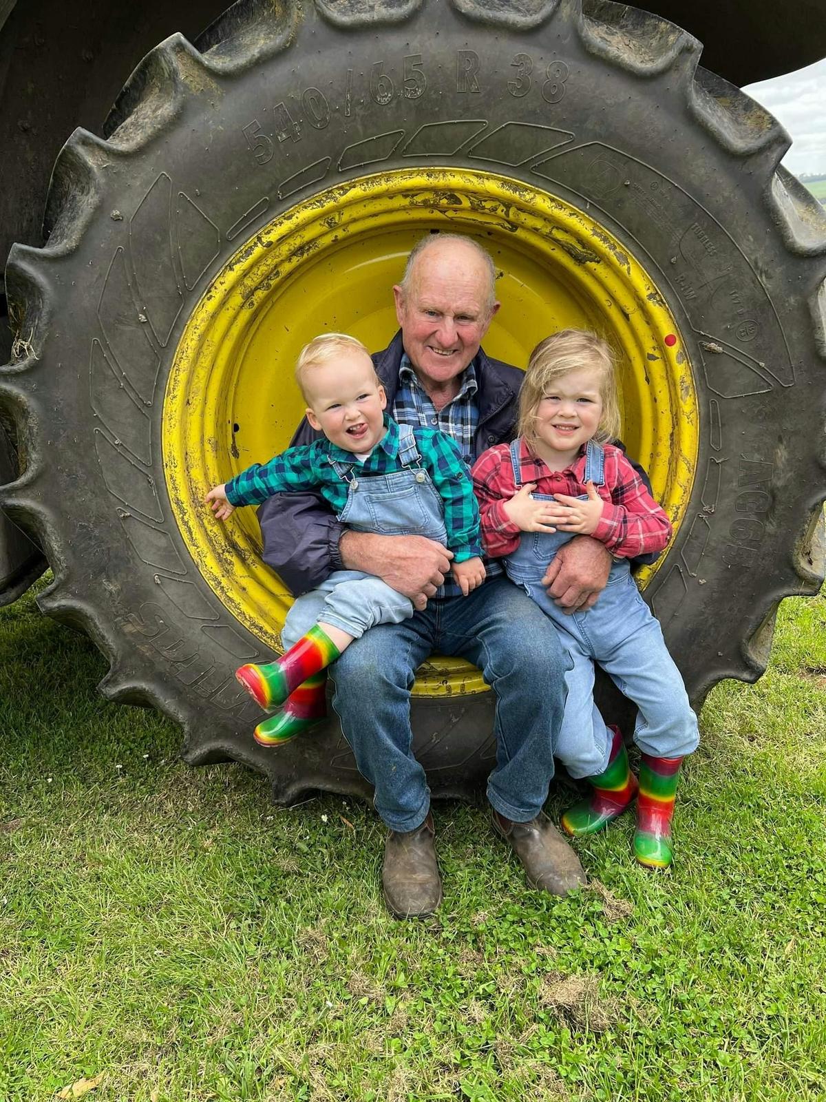 Kids loved their tractor ride with Warren