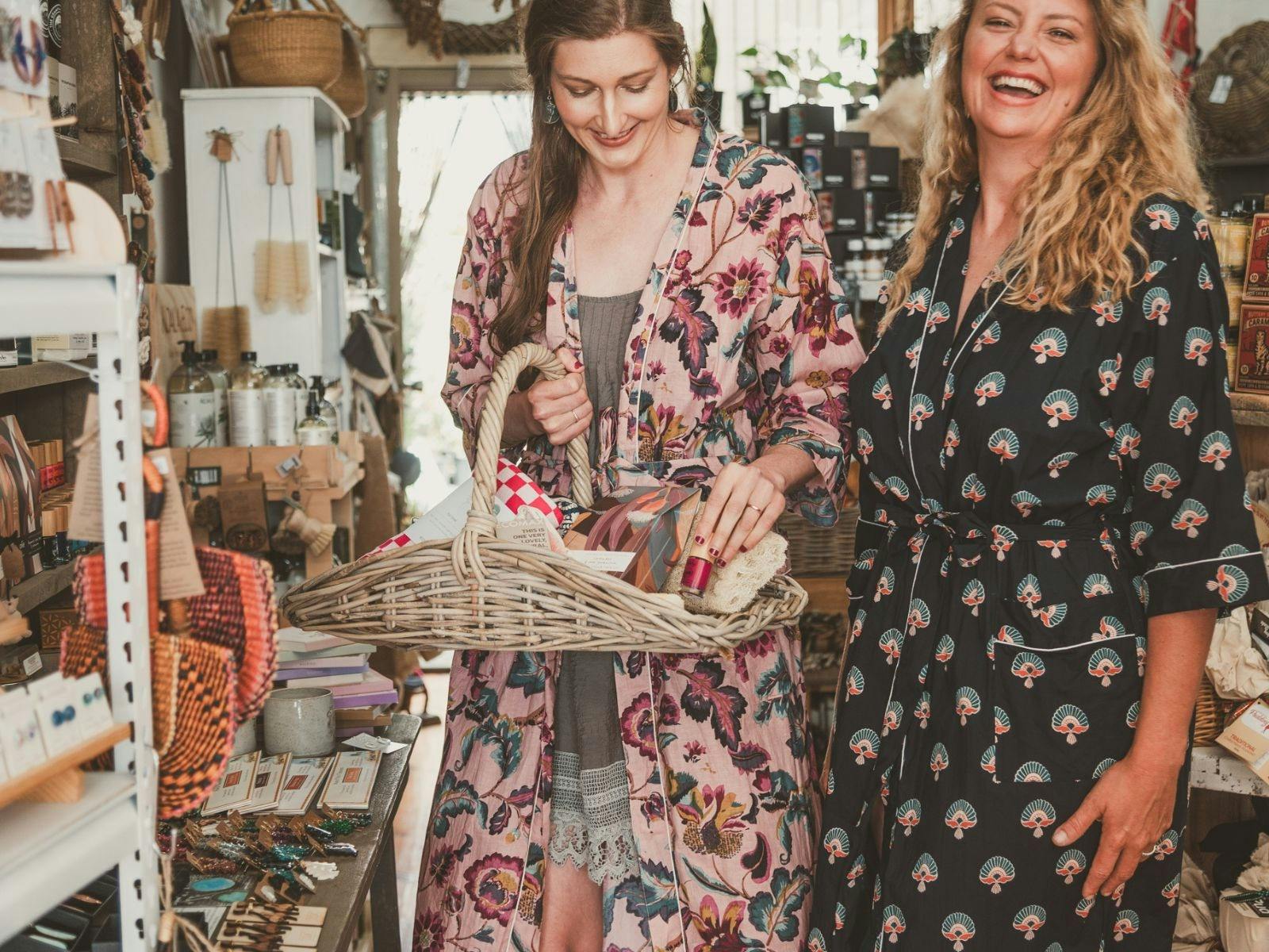 Amy and Steph showcasing our bath and body giftware range.