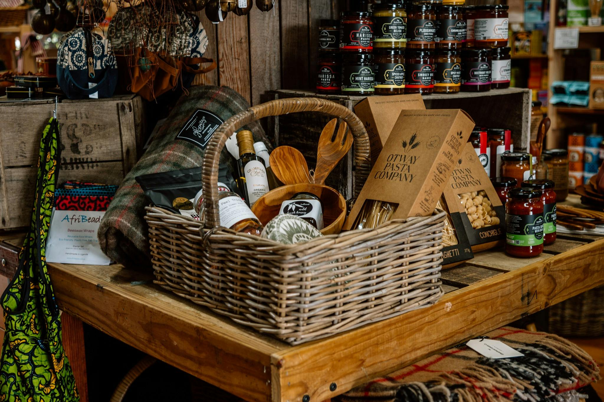 Picnic basket of local goodies.