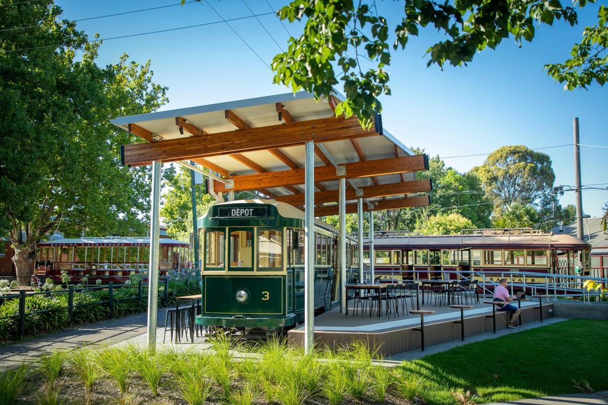 Front of Tram Cafe