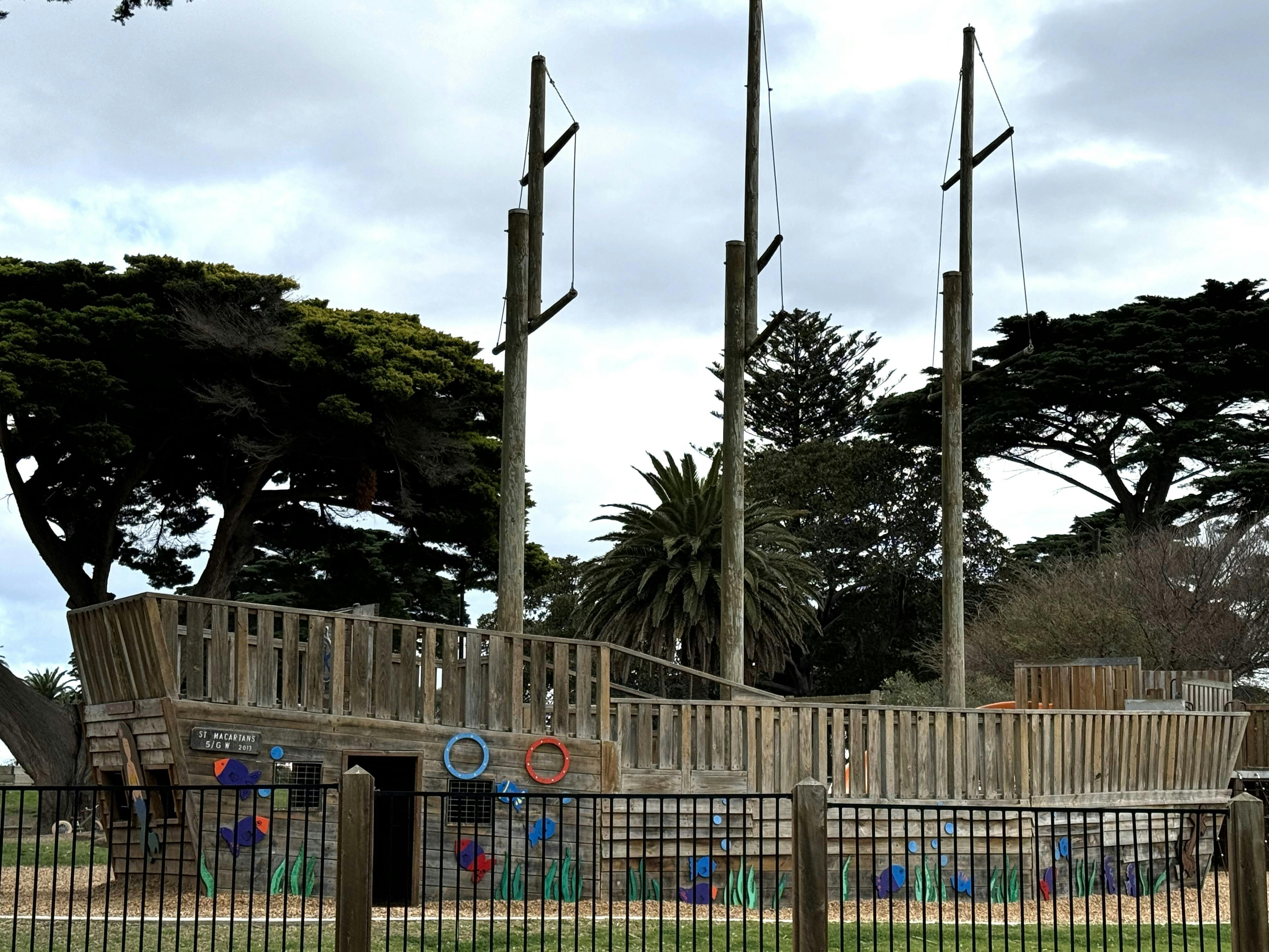 Pirate ship at Mornington Park