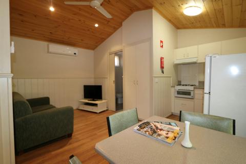 Wattle Two Bedroom Ensuite Cabin - Spacious Living Dining