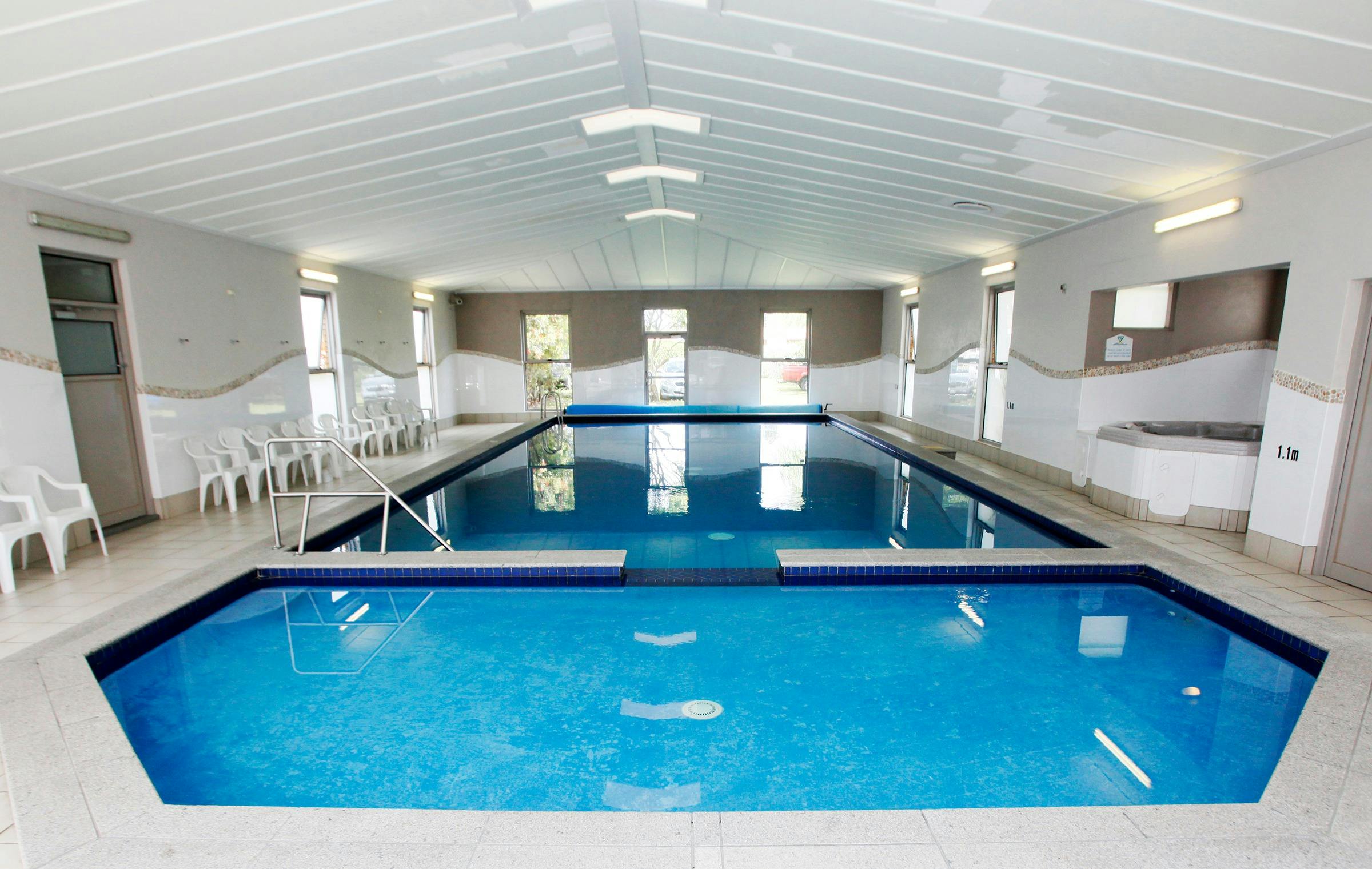 Heated indoor pool and spa