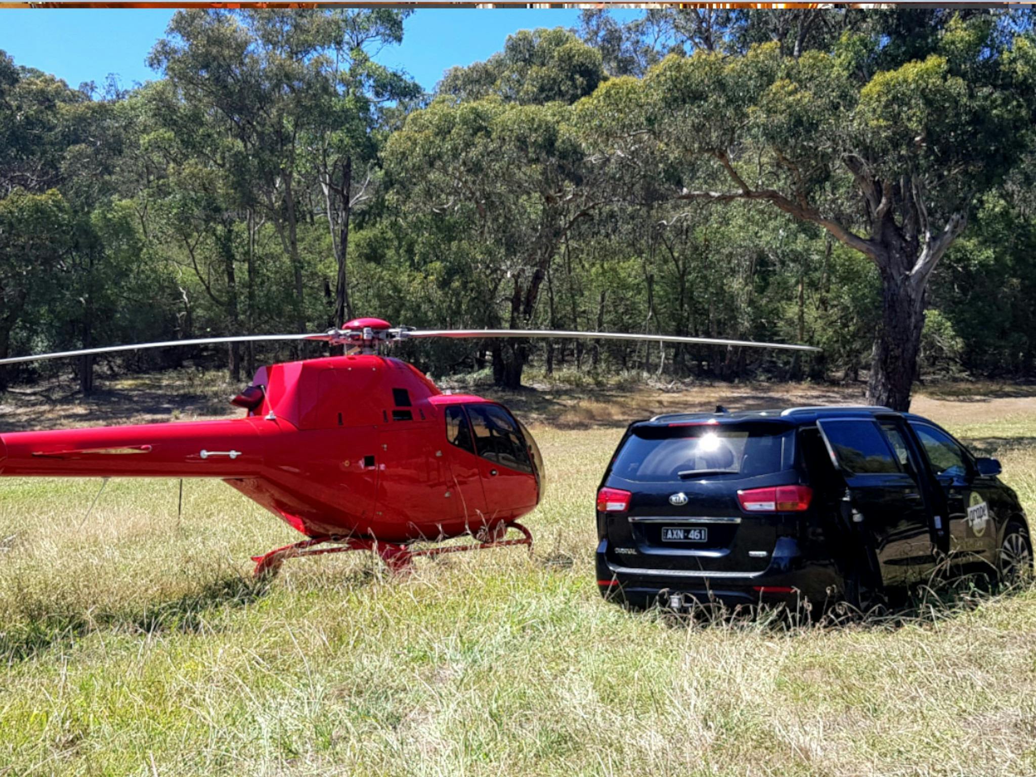 Helicopter tour in the Yarra Valley