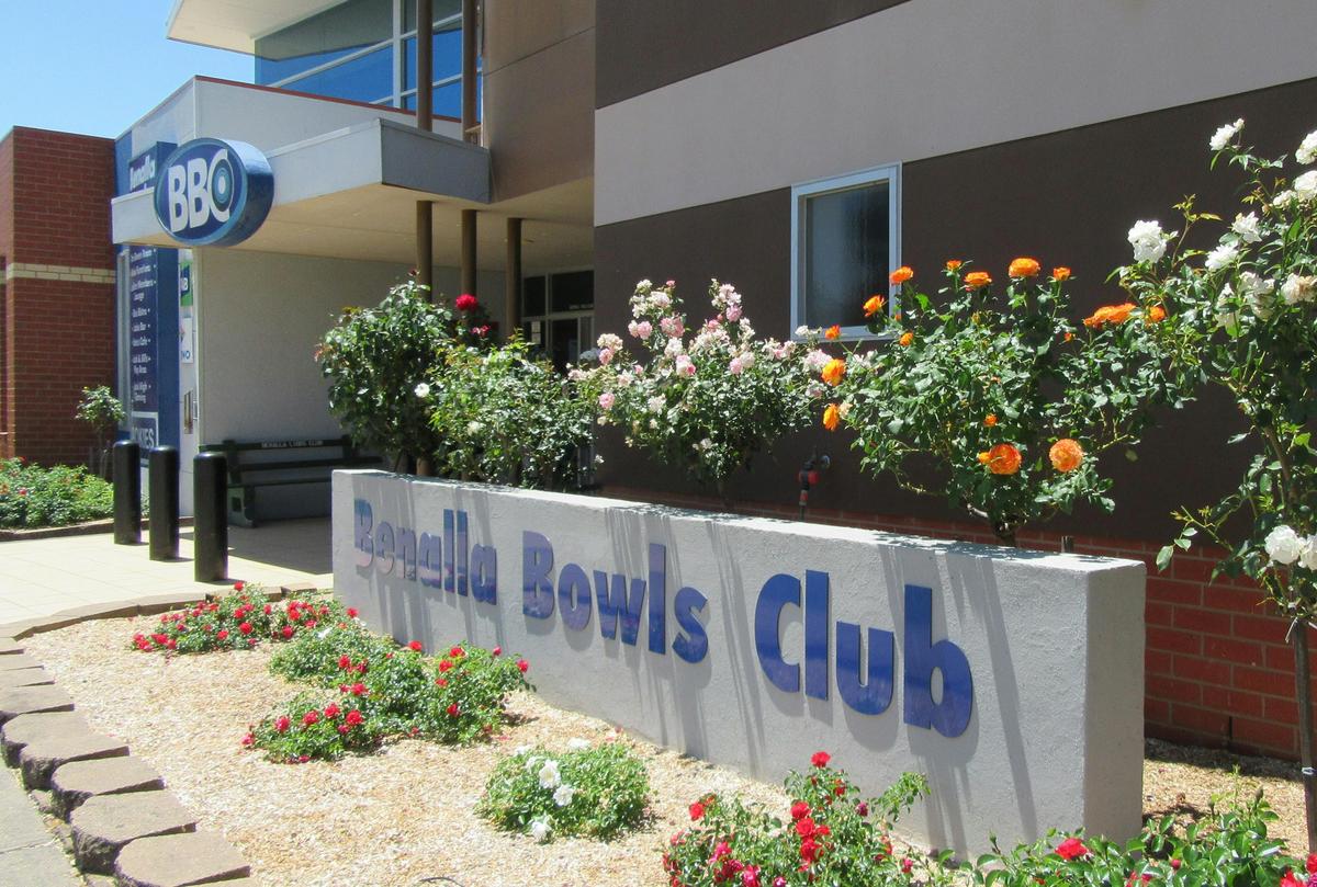 Front of club