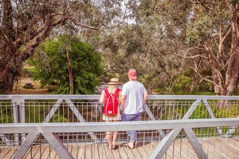 Couple on bridge