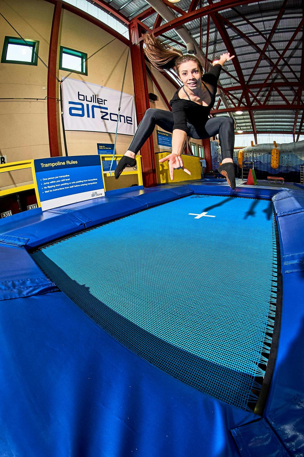 Getting some air time at Buller Air Zone