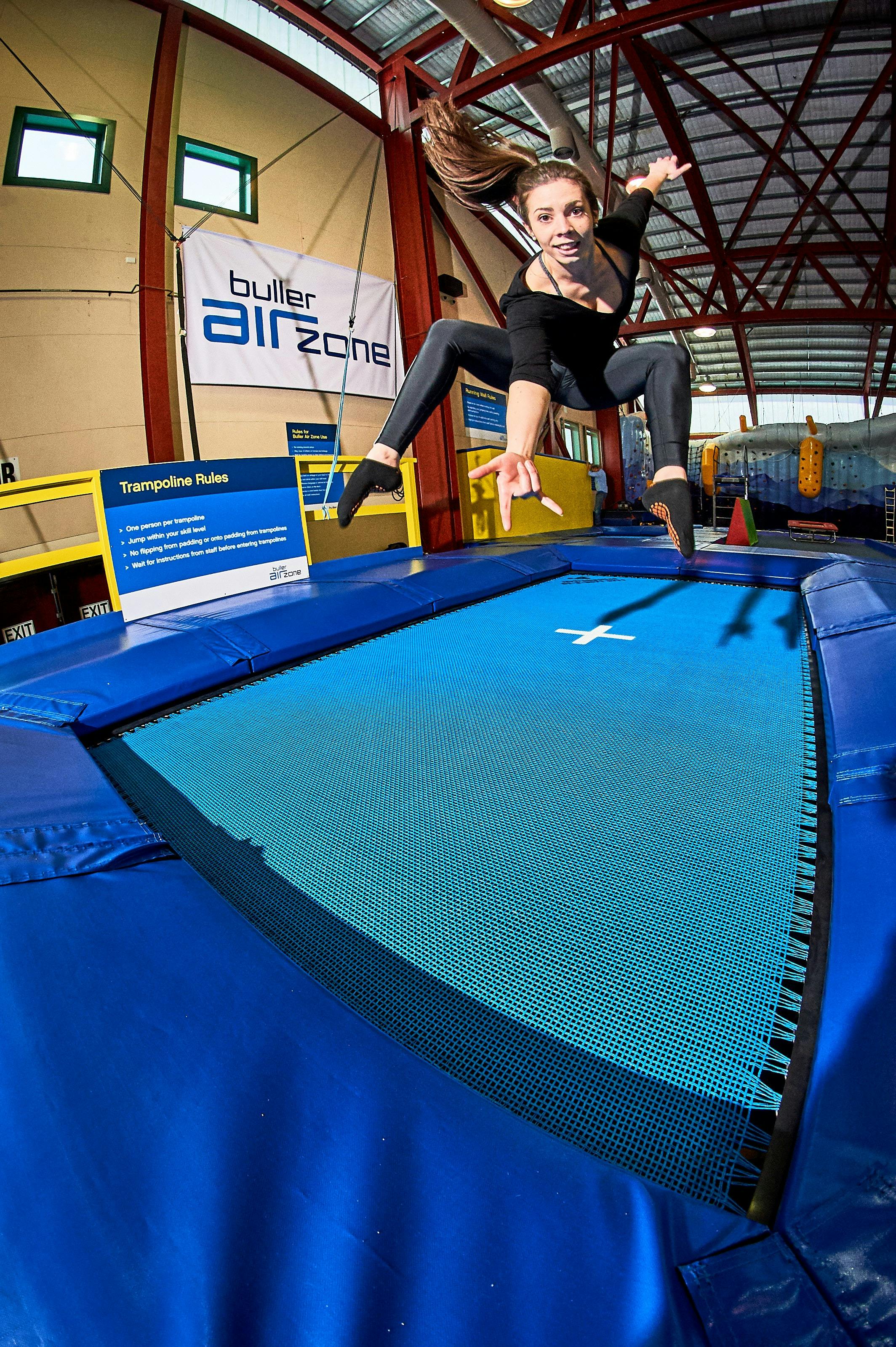 Getting some air time at Buller Air Zone