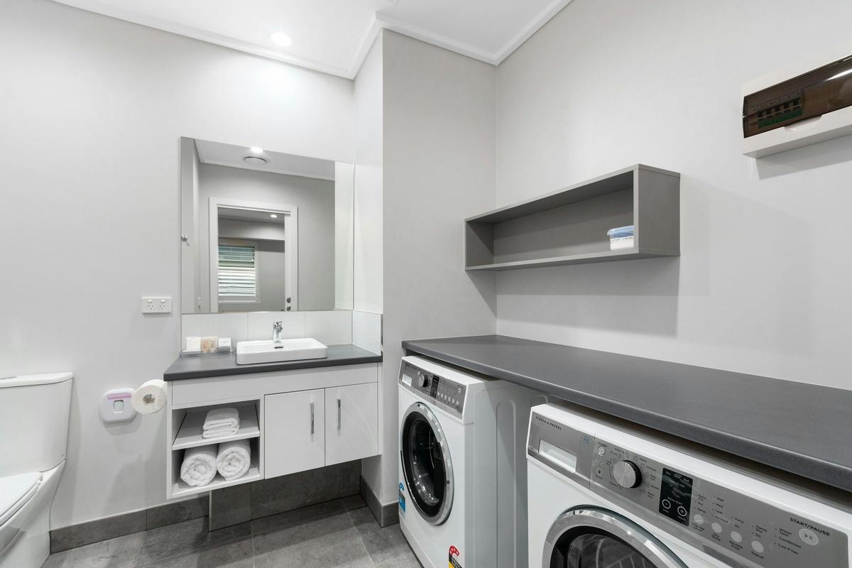 Bathroom with laundry facilities