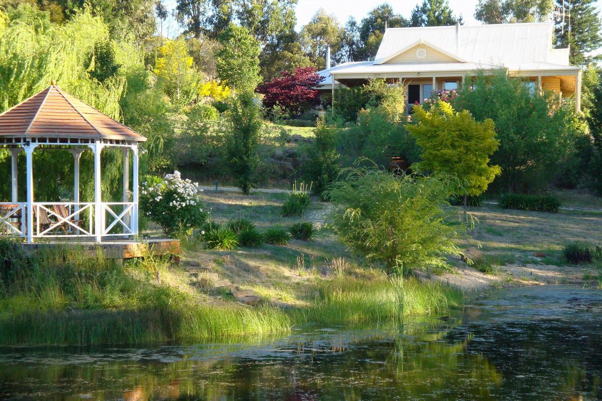 Lake, Gazebo & Gatsby House