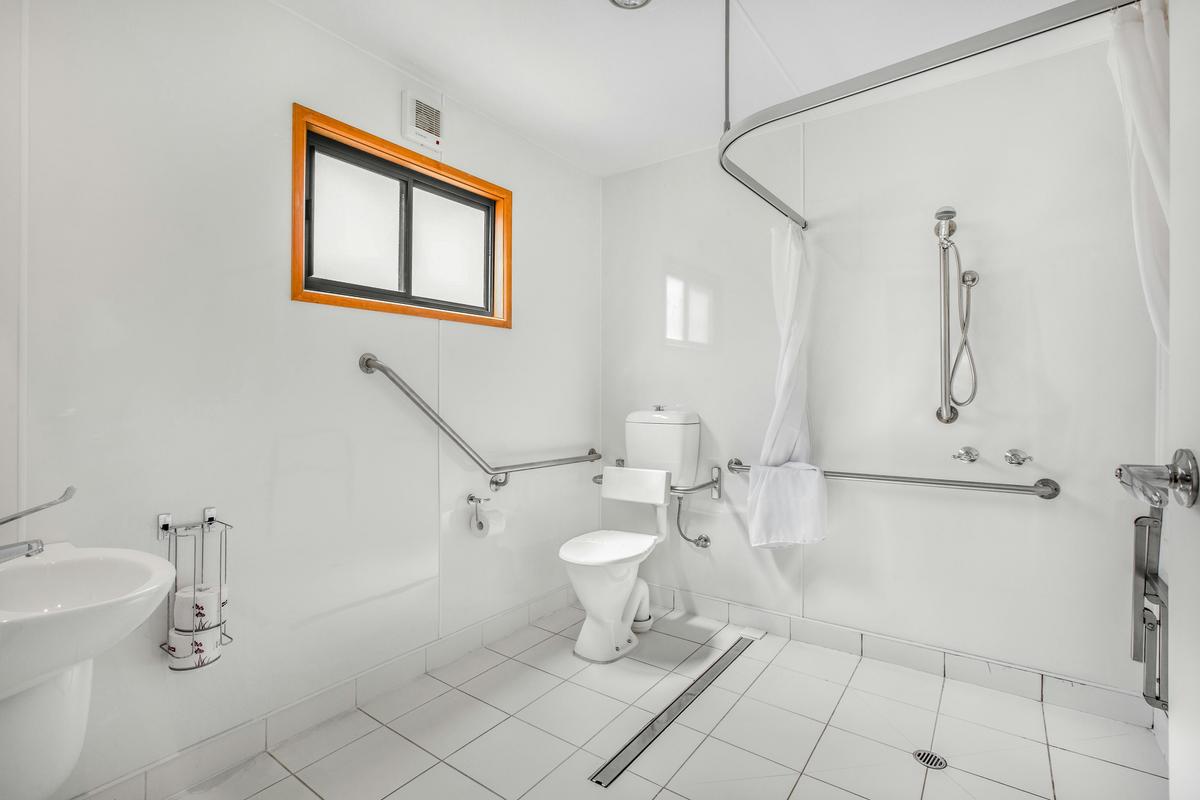 Accessible bathroom in the Limited Mobility Cabin