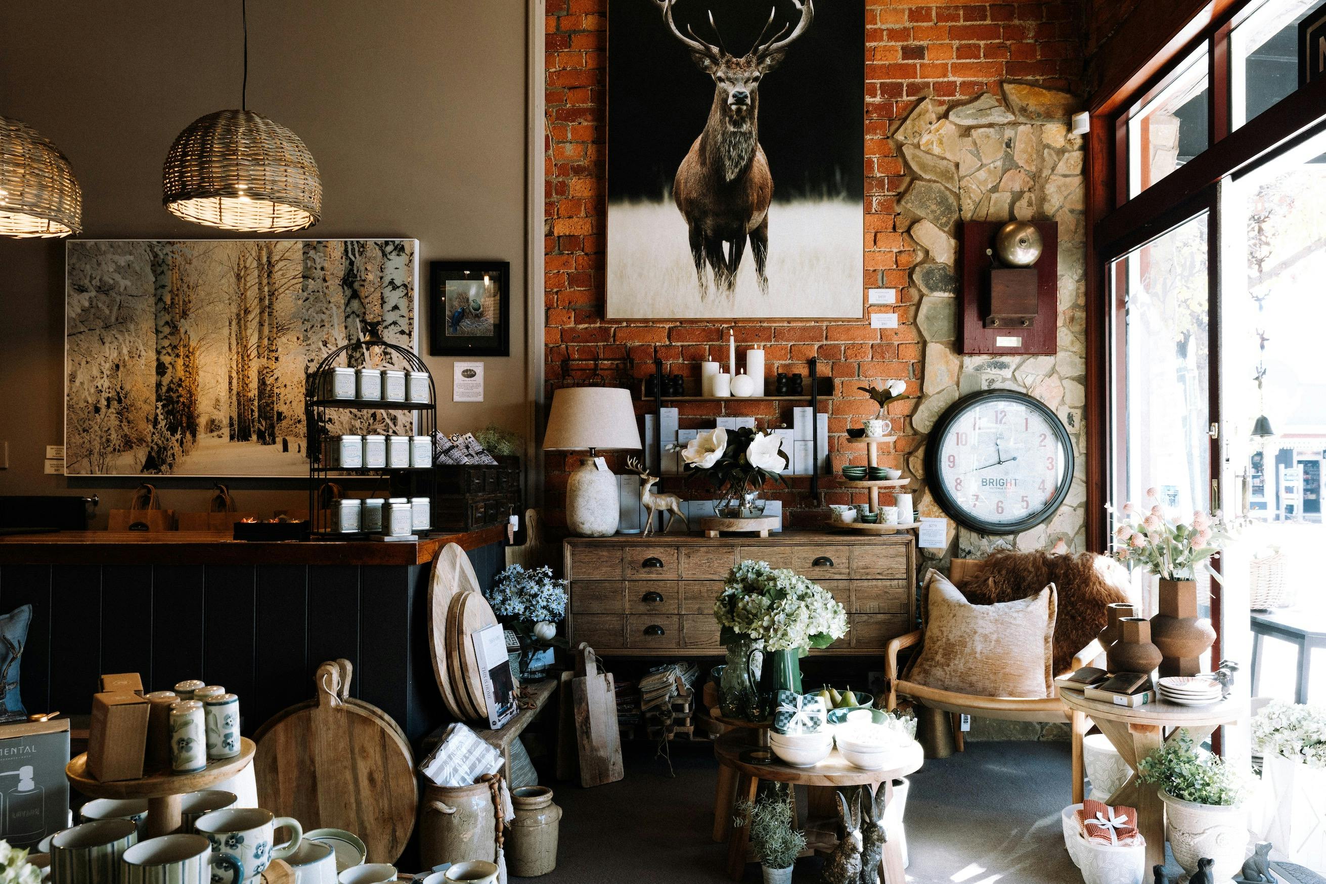 The range includes spectacular statement art work and furnishings.