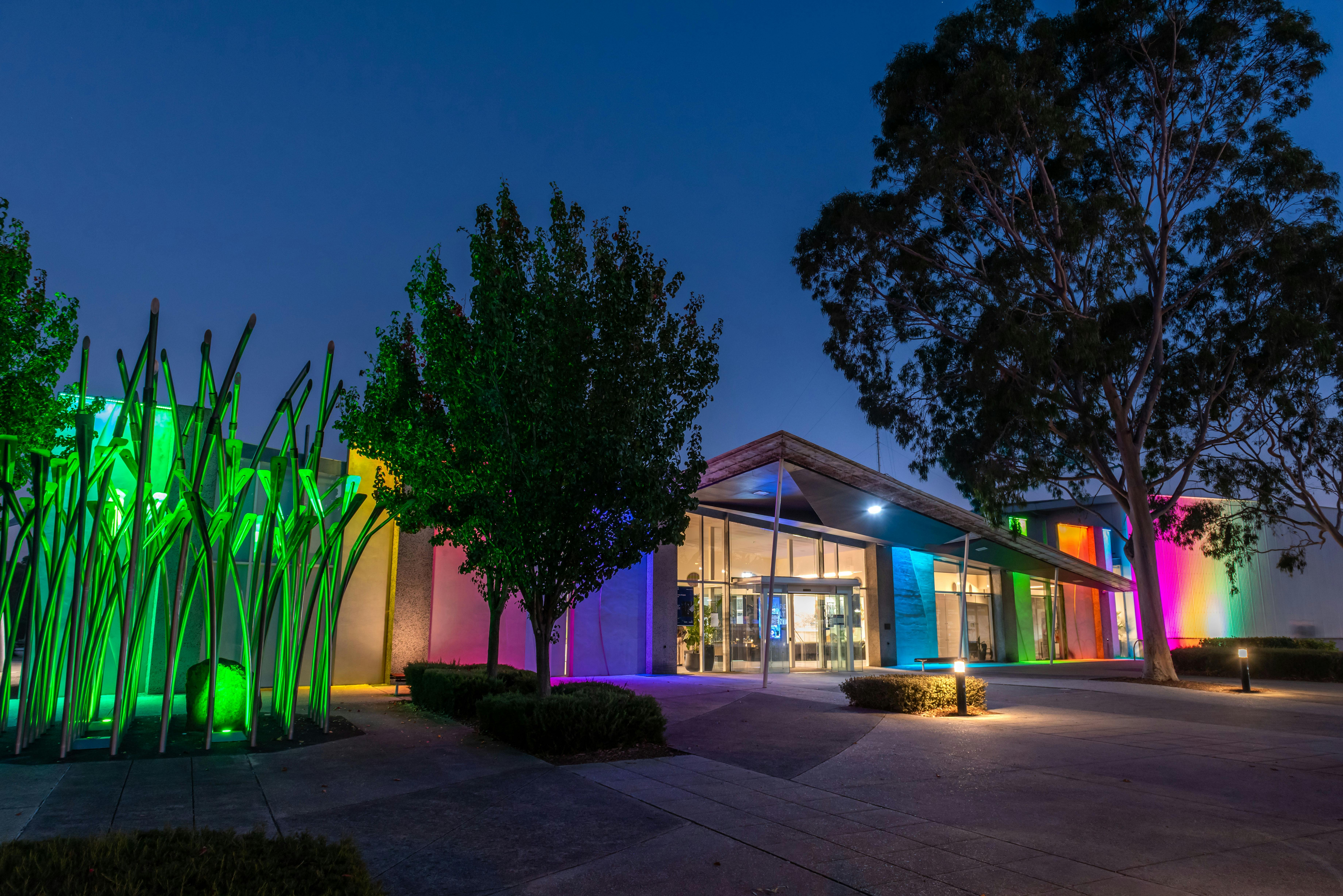 Cardinia Cultural Centre twilight facade