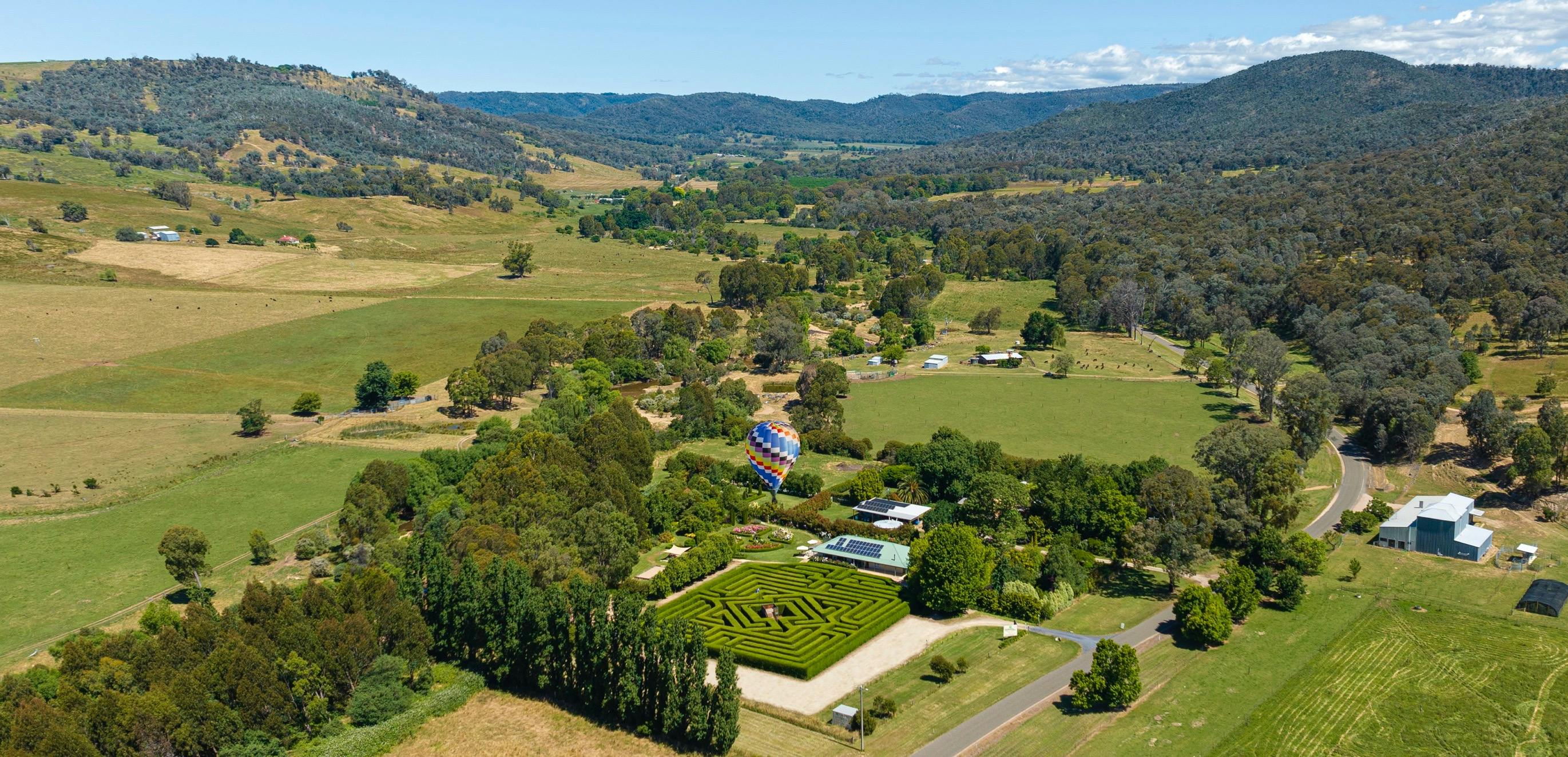 Aerial view of Brookfield Maze