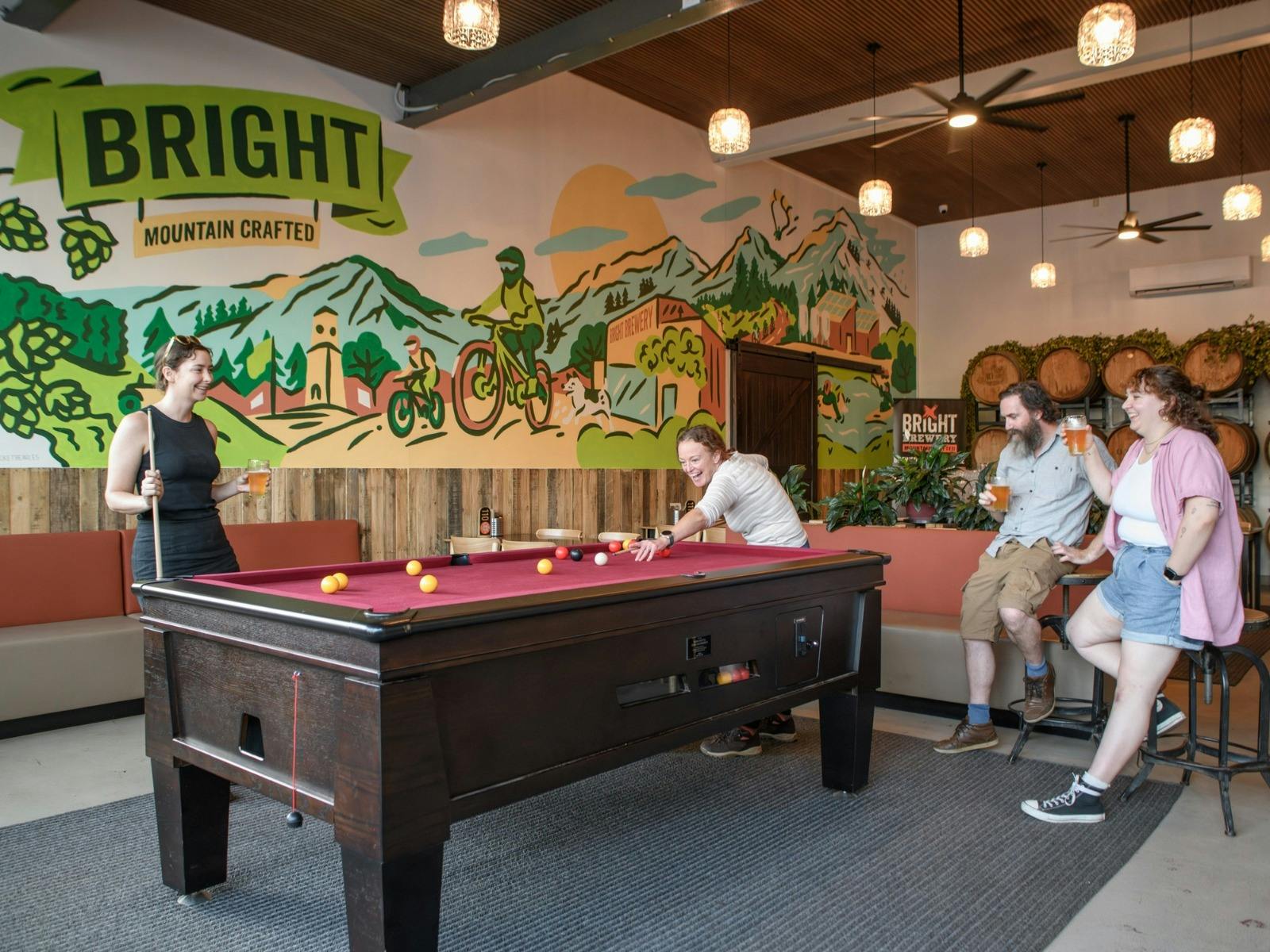 Catch the game on the big screen or have a friendly game of pool in The Brewhouse