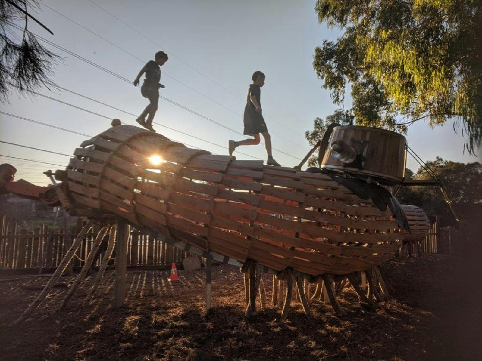Giant millipede in the Terra Wonder Play Space, a soil ecology themed adventure playground