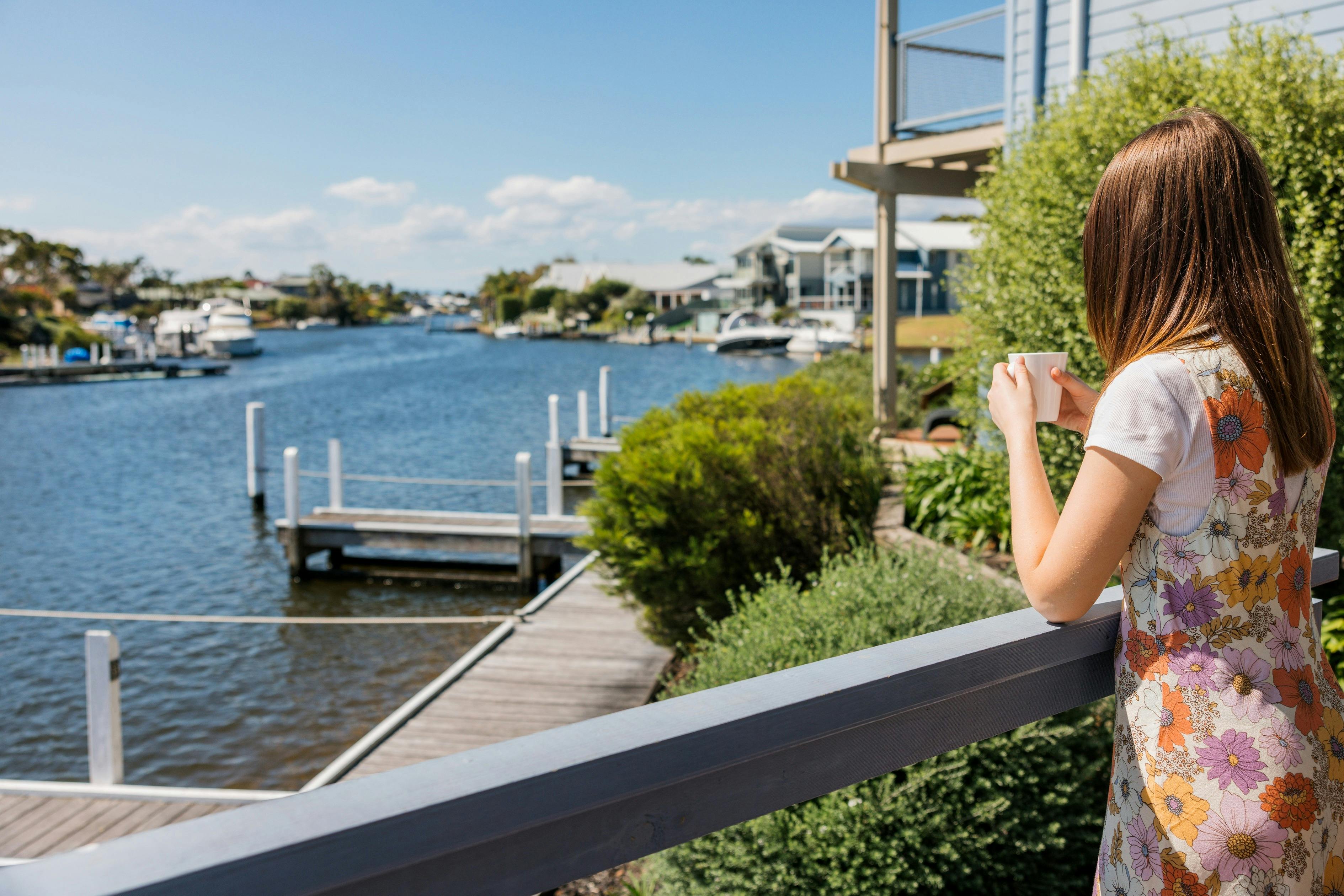 Every apartment overlooking the water