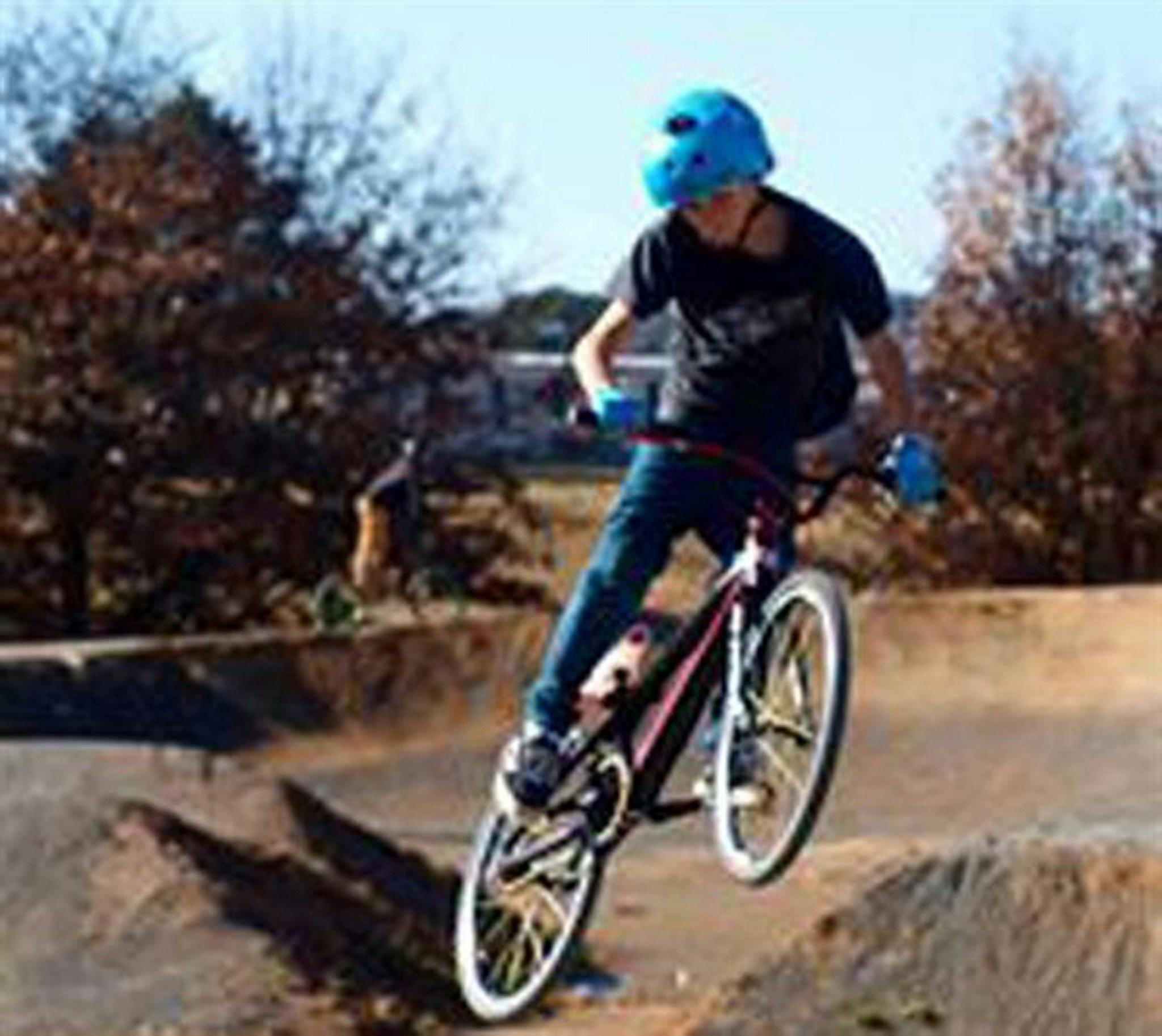 Enjoying the BMX track