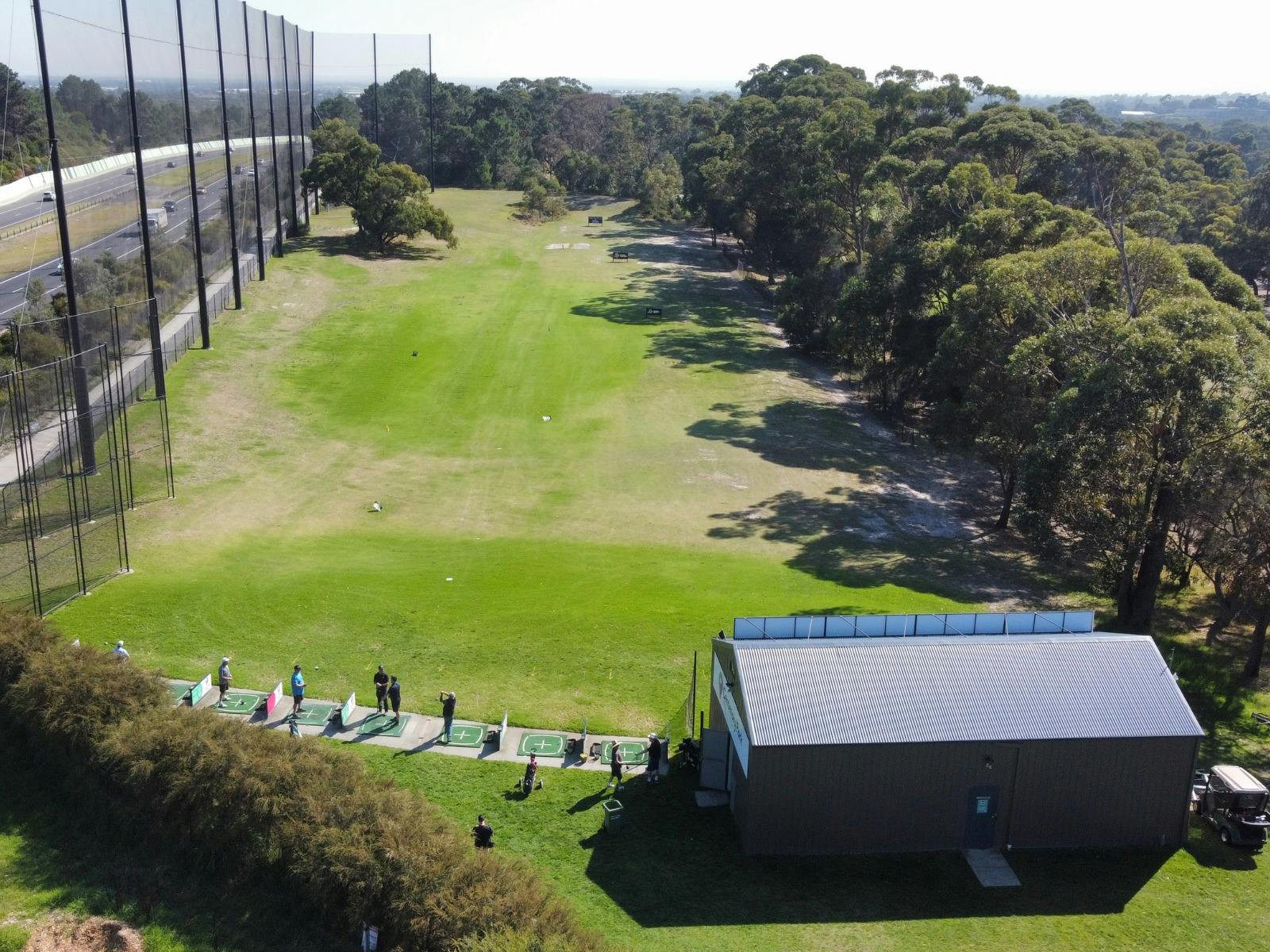 Aerial of Centenary Park Golf Course Driving Range