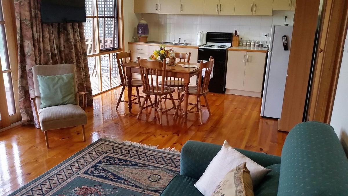 Fully equipped kitchen and large windows for the view