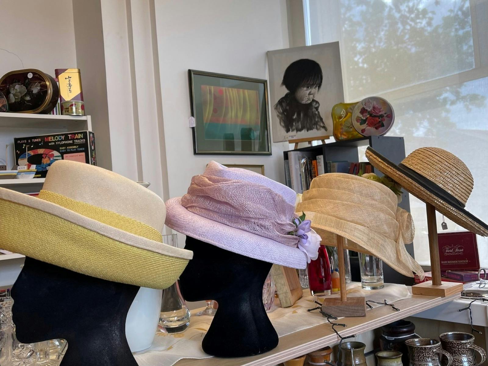 Hats on display
