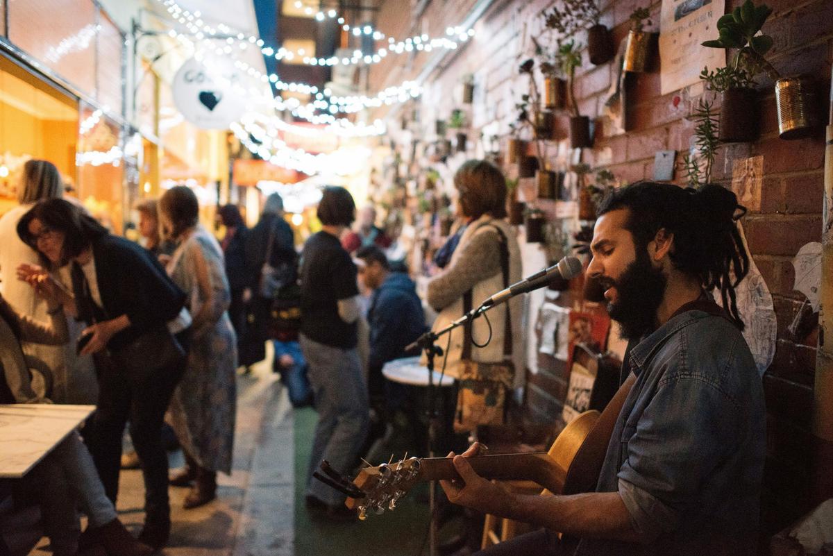 Chancery Lane during Bendigo Blues and Roots Festival