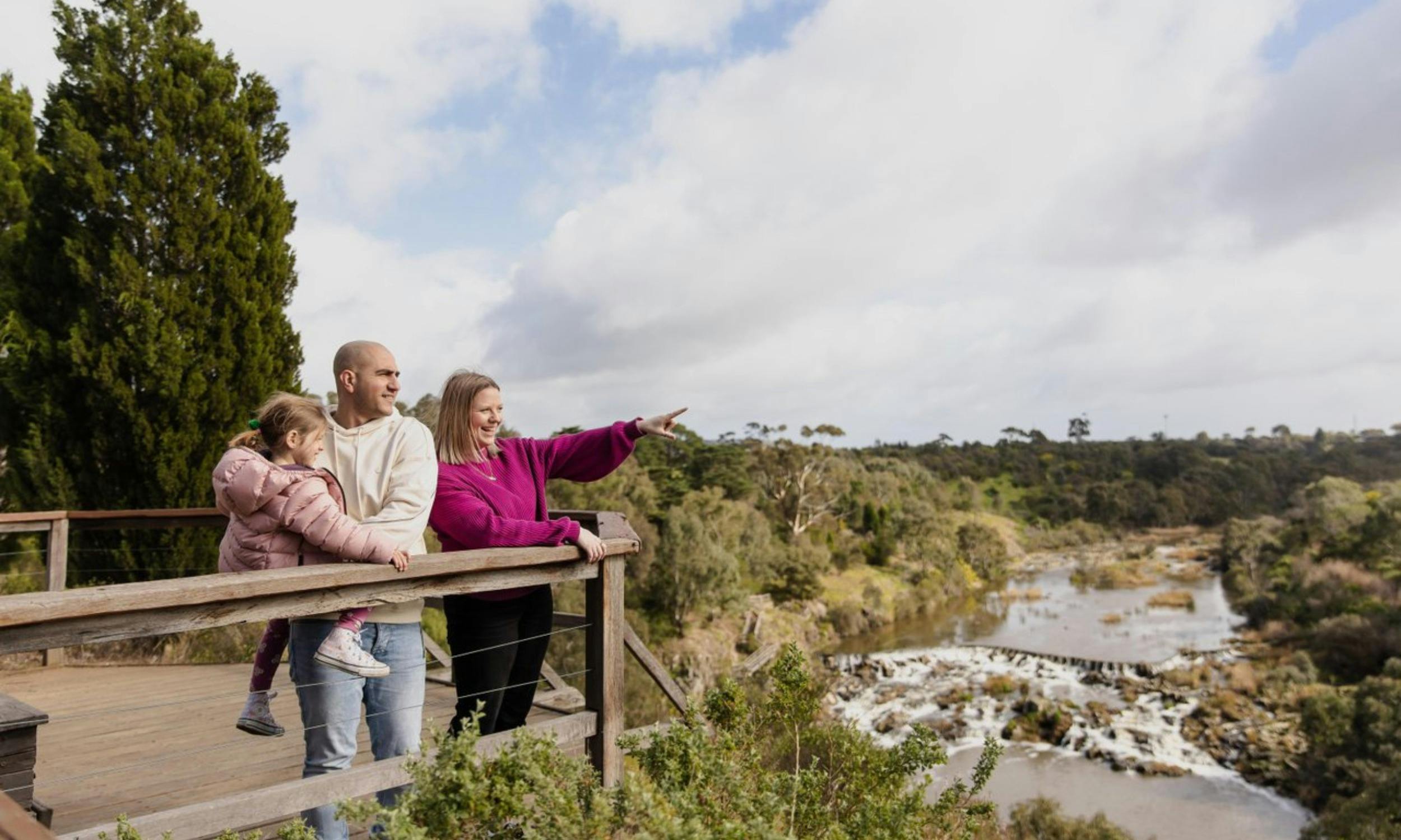 Taking it all in at Buckley Falls, where the river drops away and the views do the talking.