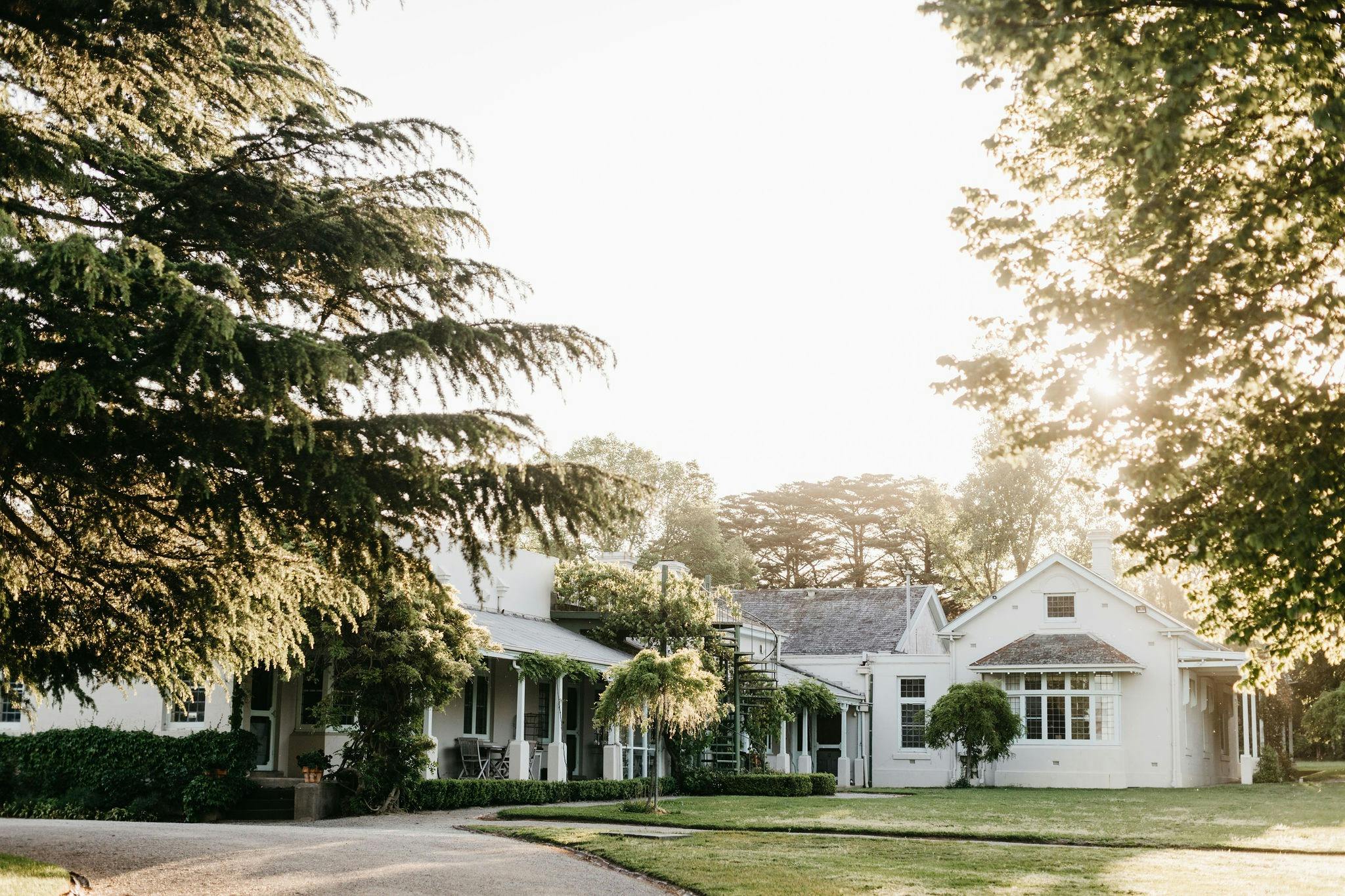 Coombe Cottage at dusk