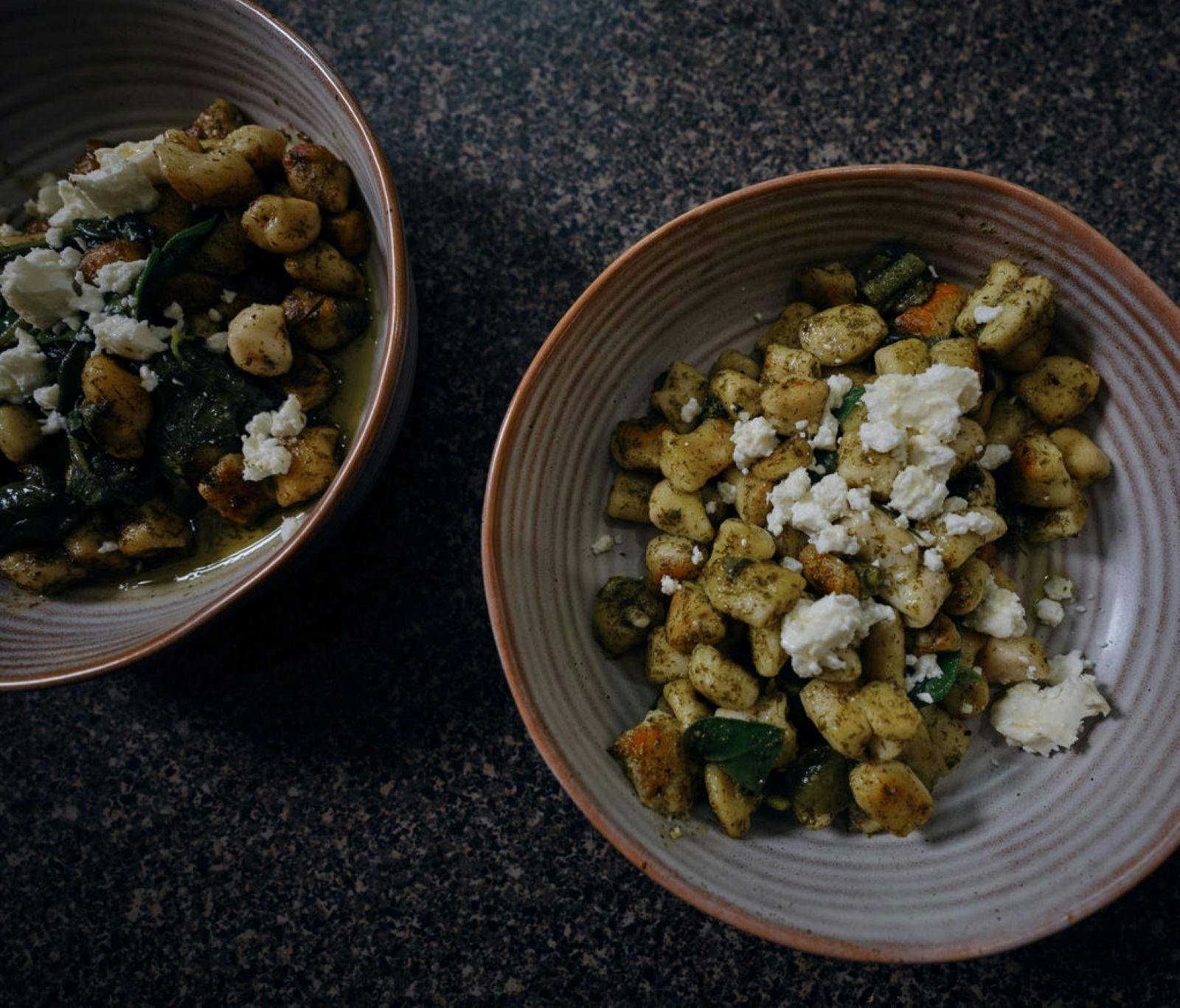 Bowl of fresh made gnocchi