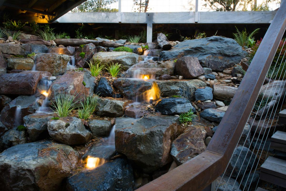 Private waterfalls for guests to enjoy