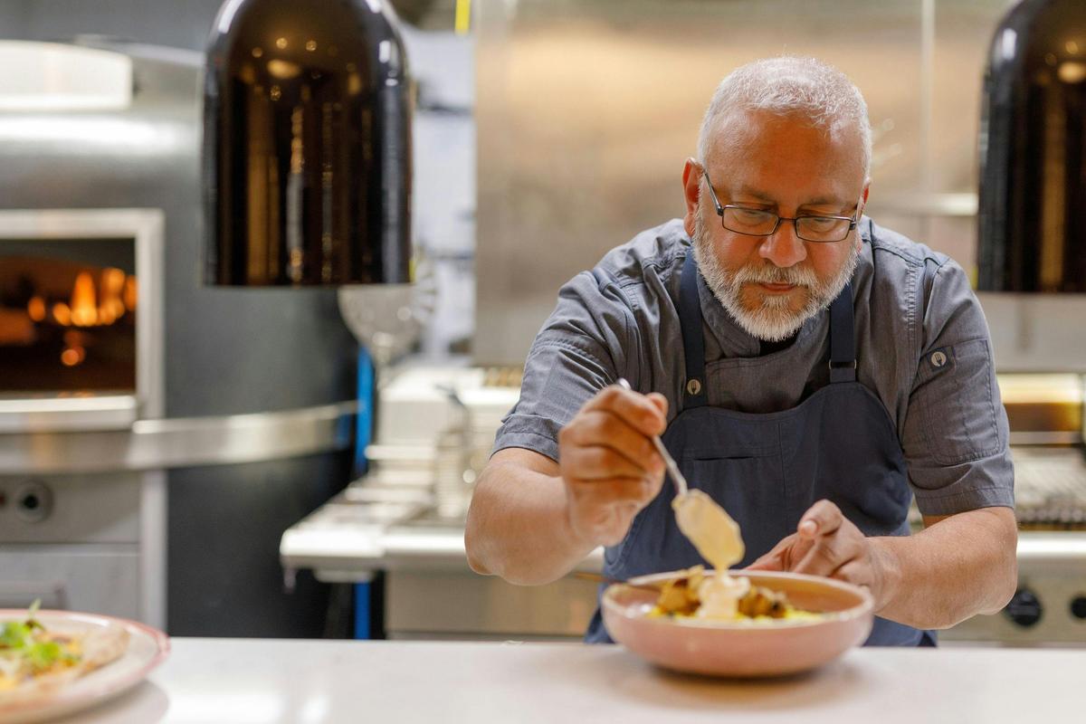 Chef preparing food