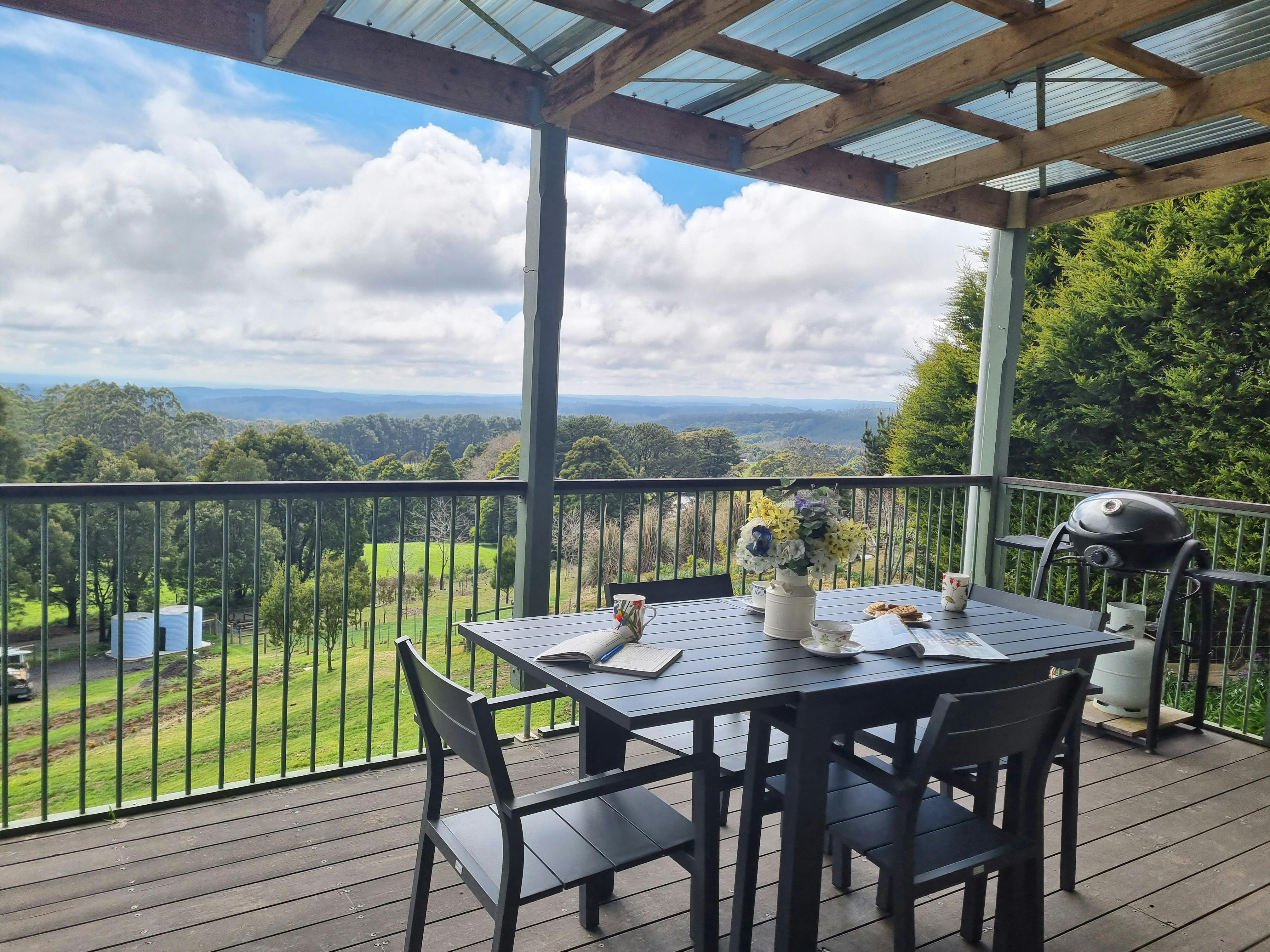 Outdoor Verandah at Beech Forest Cottage