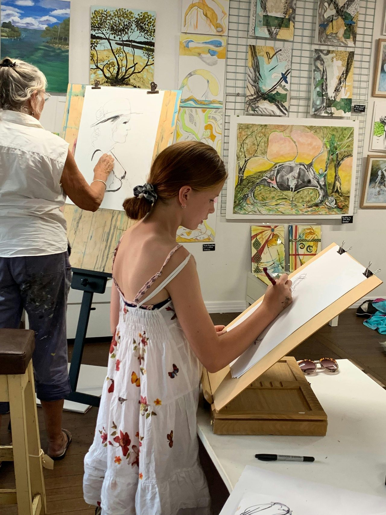 Girl drawing