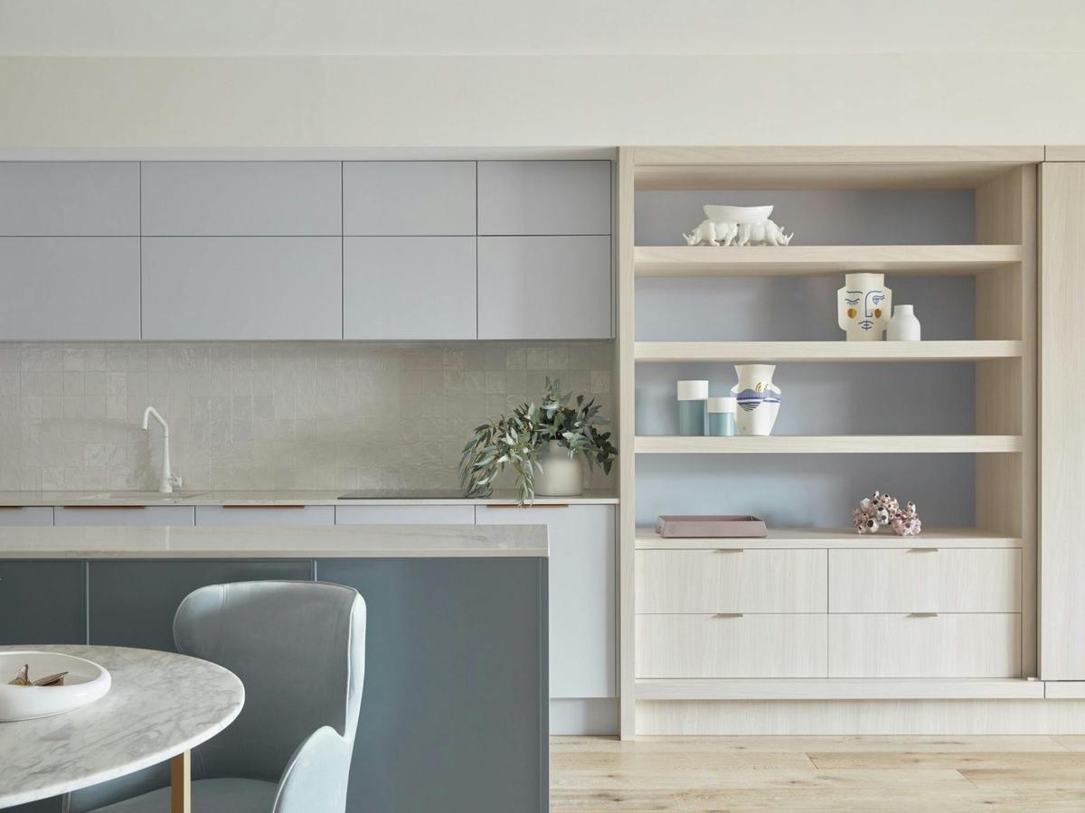 Dining and kitchen area of one of the individually styled luxury apartments