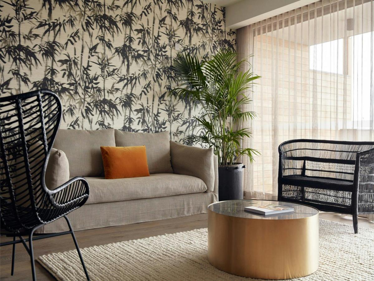 Living area of one of the individually styled luxury apartments