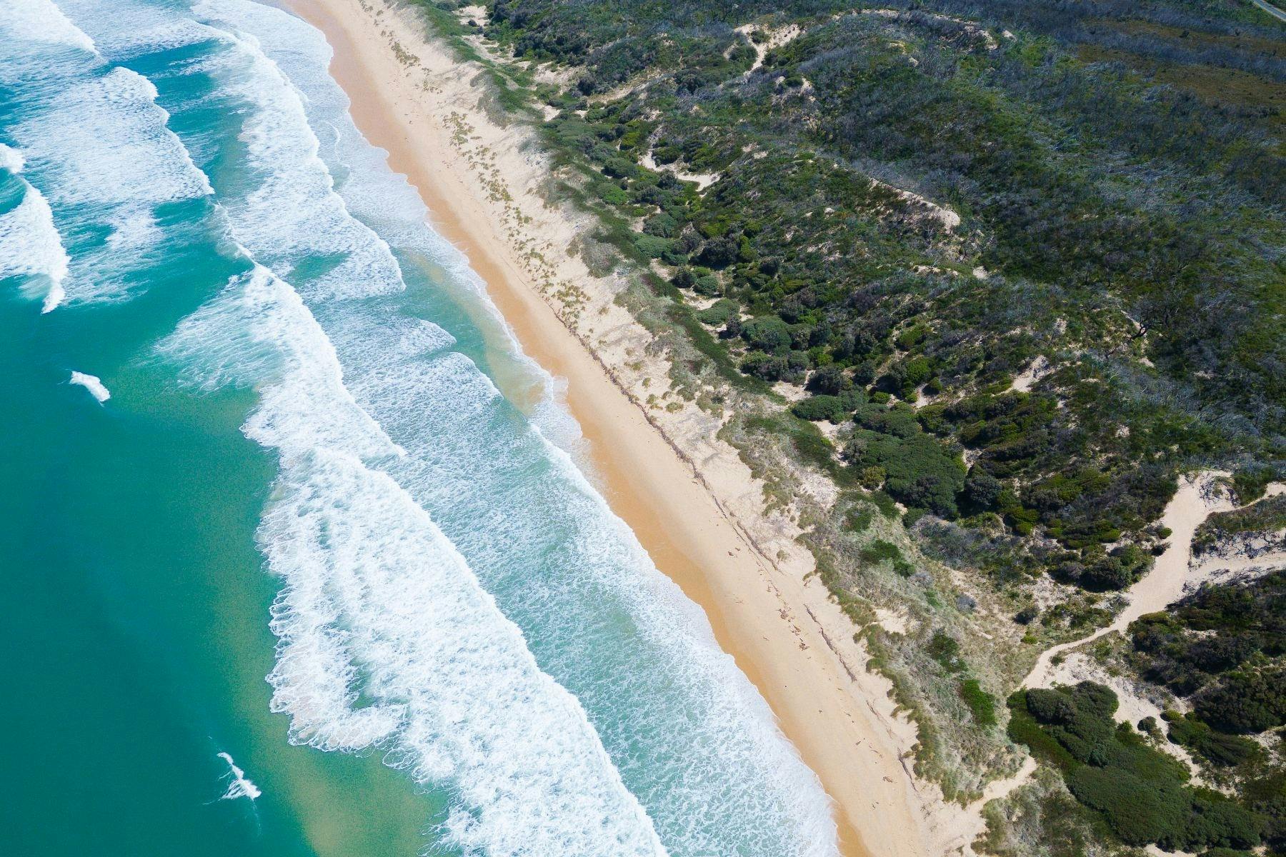 Aerial view of Cape Conran beach