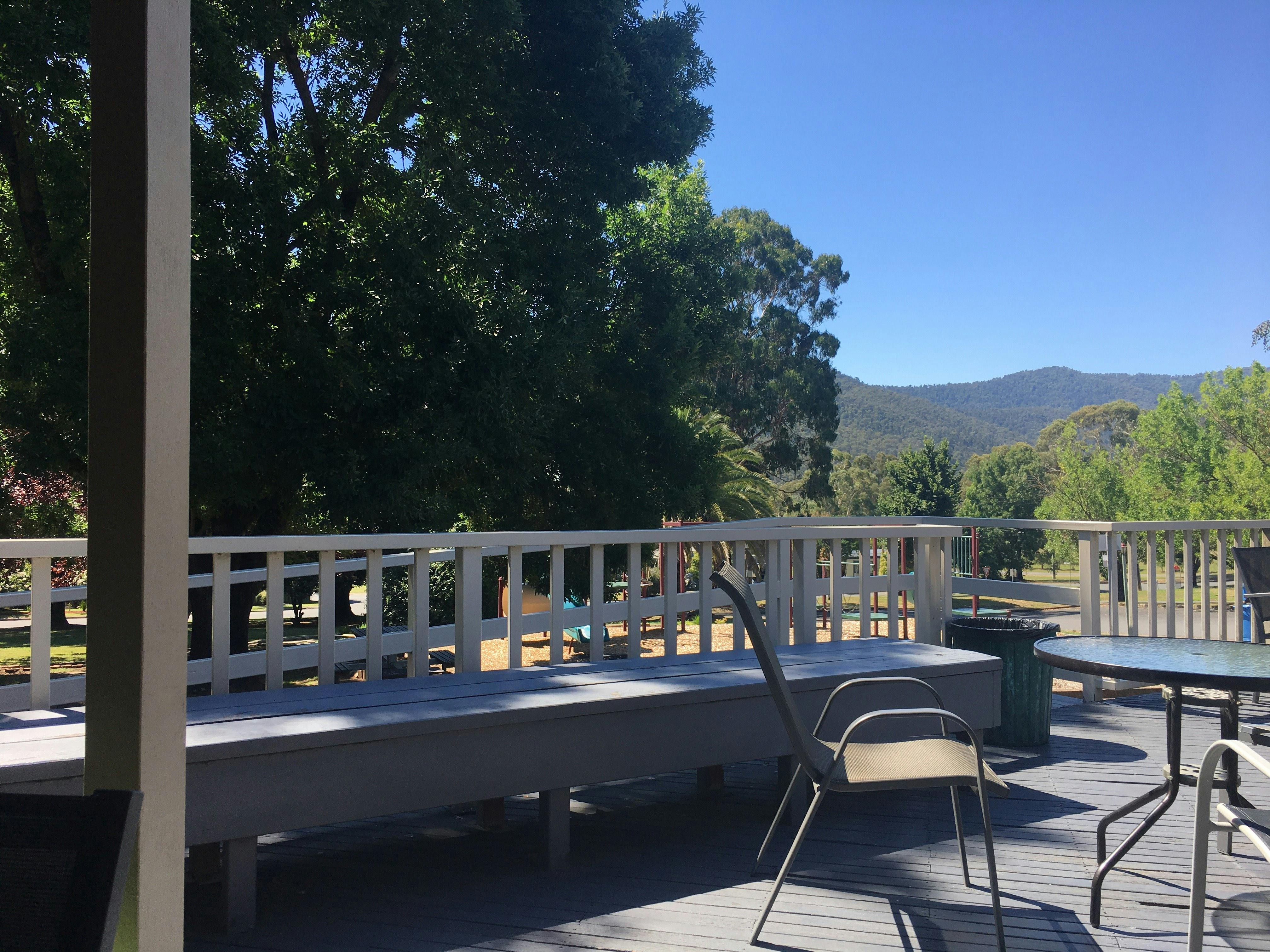 Mountain views from the deck
