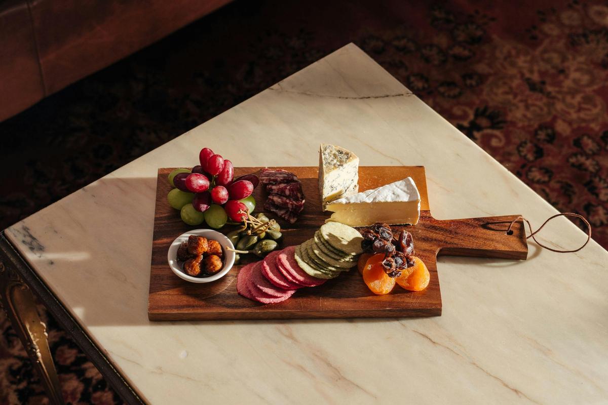 Food platter, with assorted cheeses