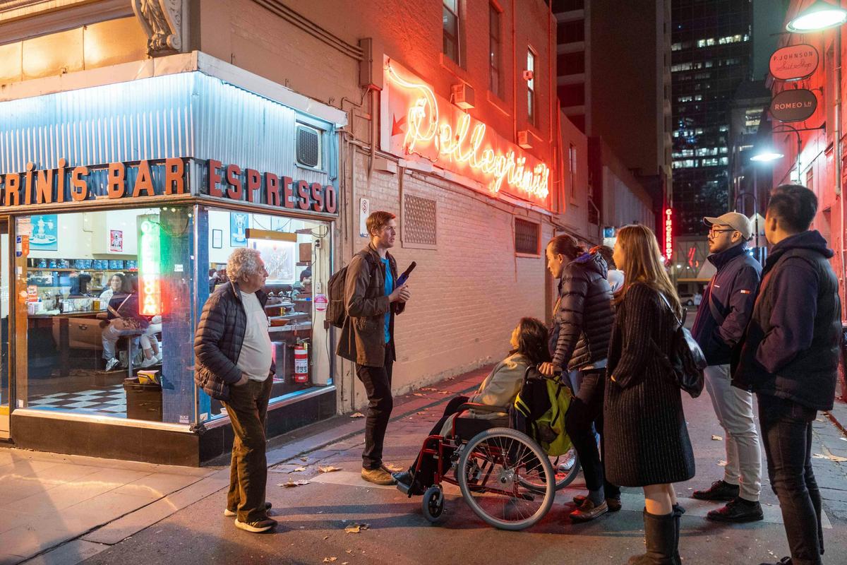 Depot's night bites tour visits a Melbourne icon- Pellegrini's Coffee