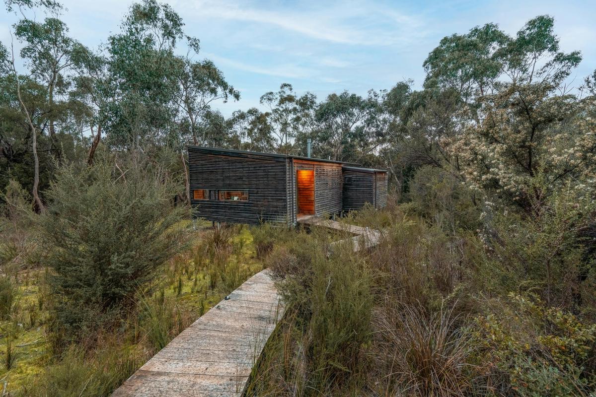 Boardwalk to a cottage