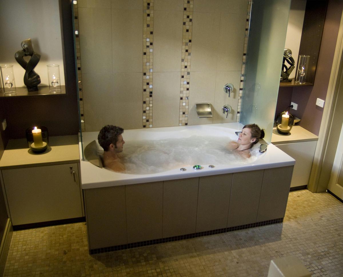 Relax in the private spa room
