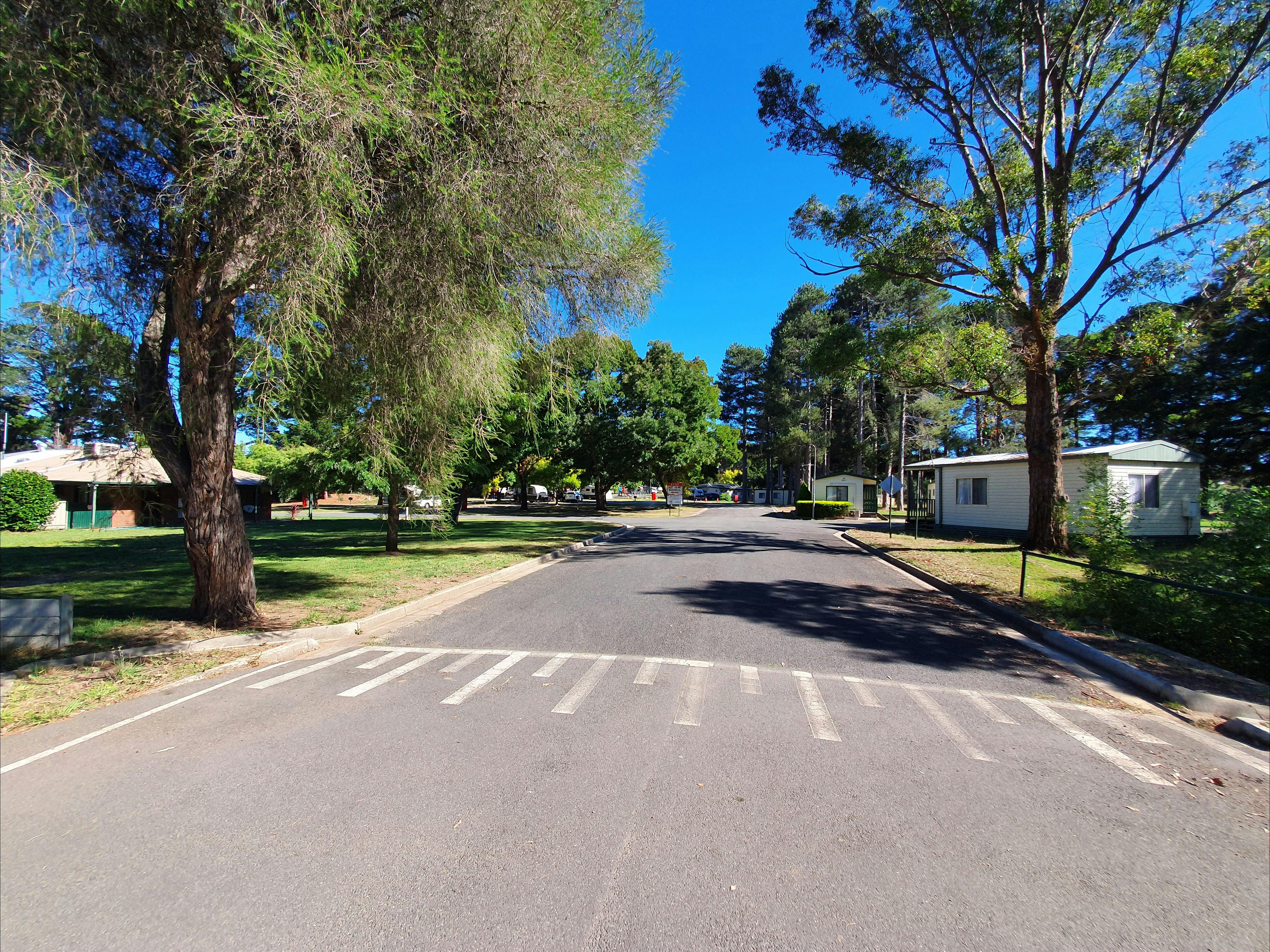 Park entrance and cabin view