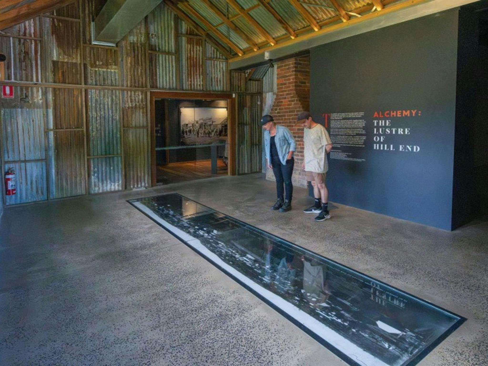 Visitors explore the interactive Alchemy exhibition at Hill End Historic Site. Photo: John