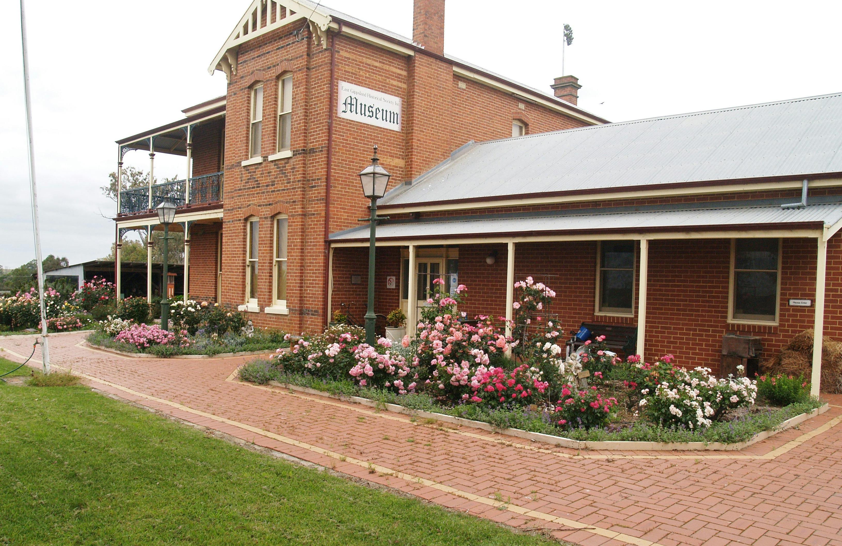 The museum with its Australan bred rose gardens at the front
